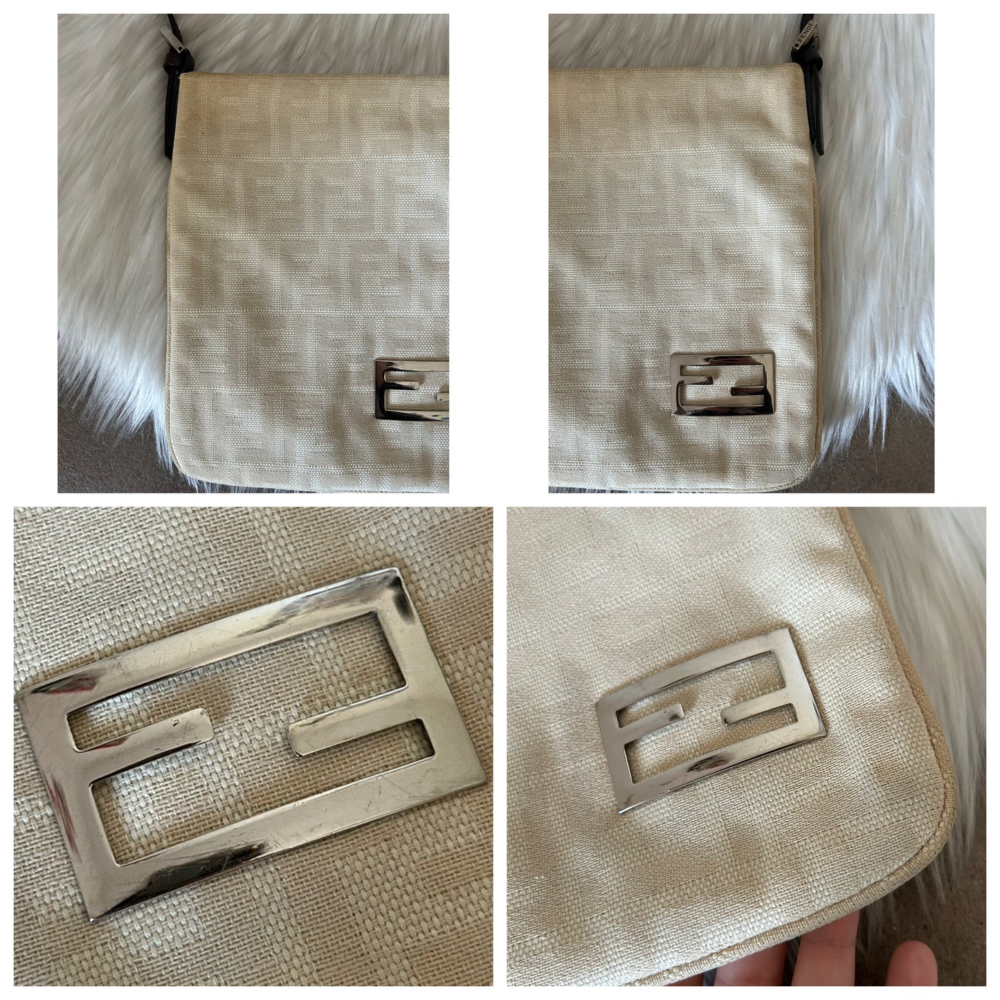 Fendi baguette zucca panna