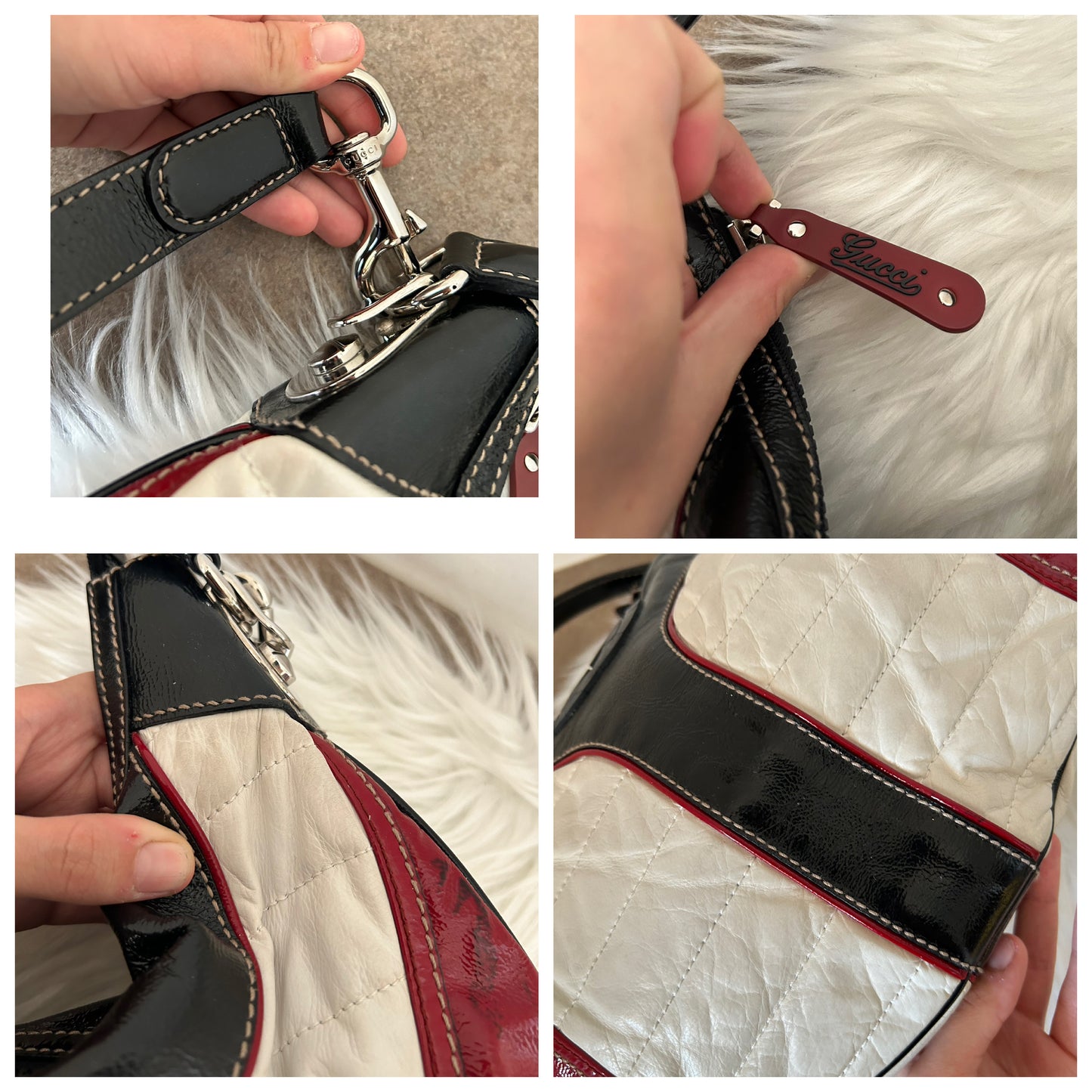 Gucci Snow Glam Hobo in pelle verniciata