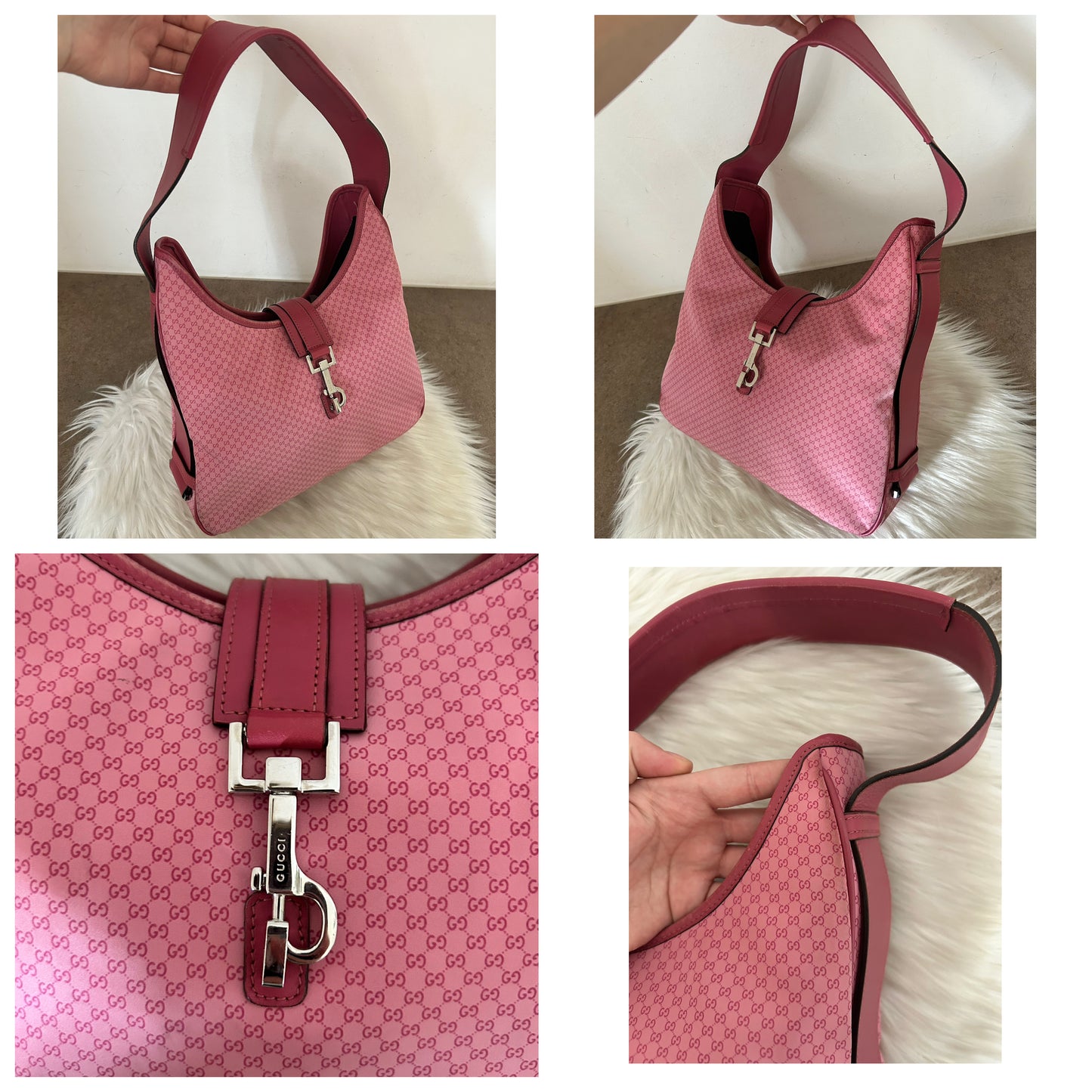 Gucci Jackie rosa in tela