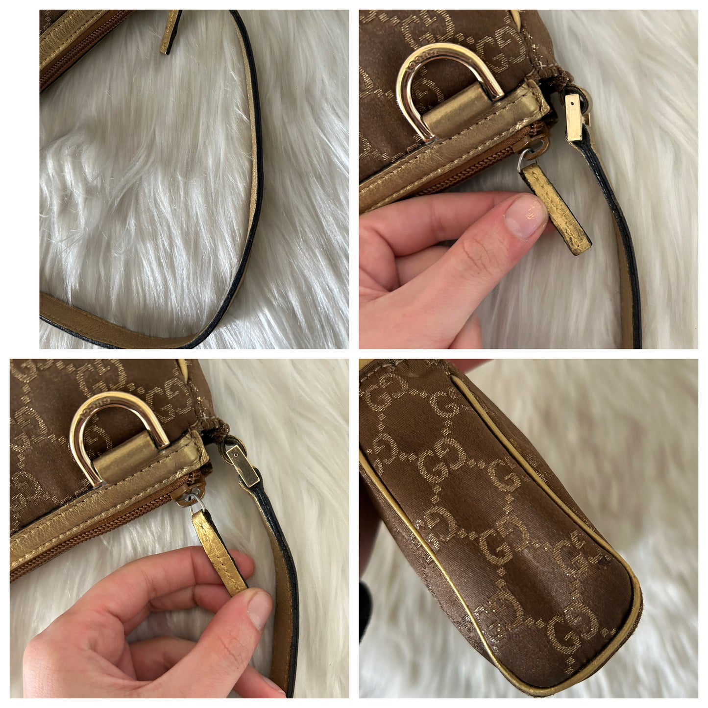 Gucci Abbey dorata in monogram