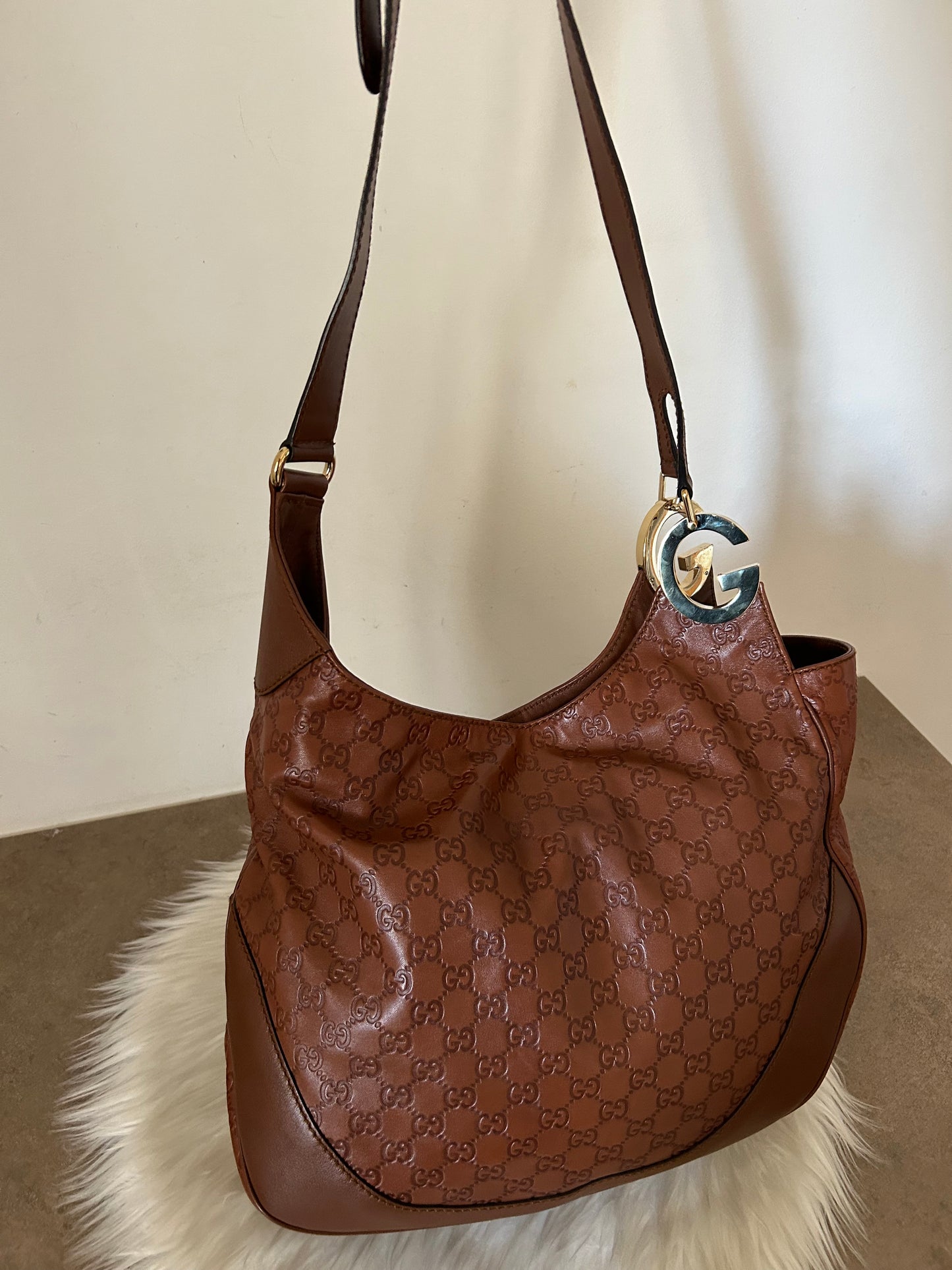 Gucci tote in pelle marrone