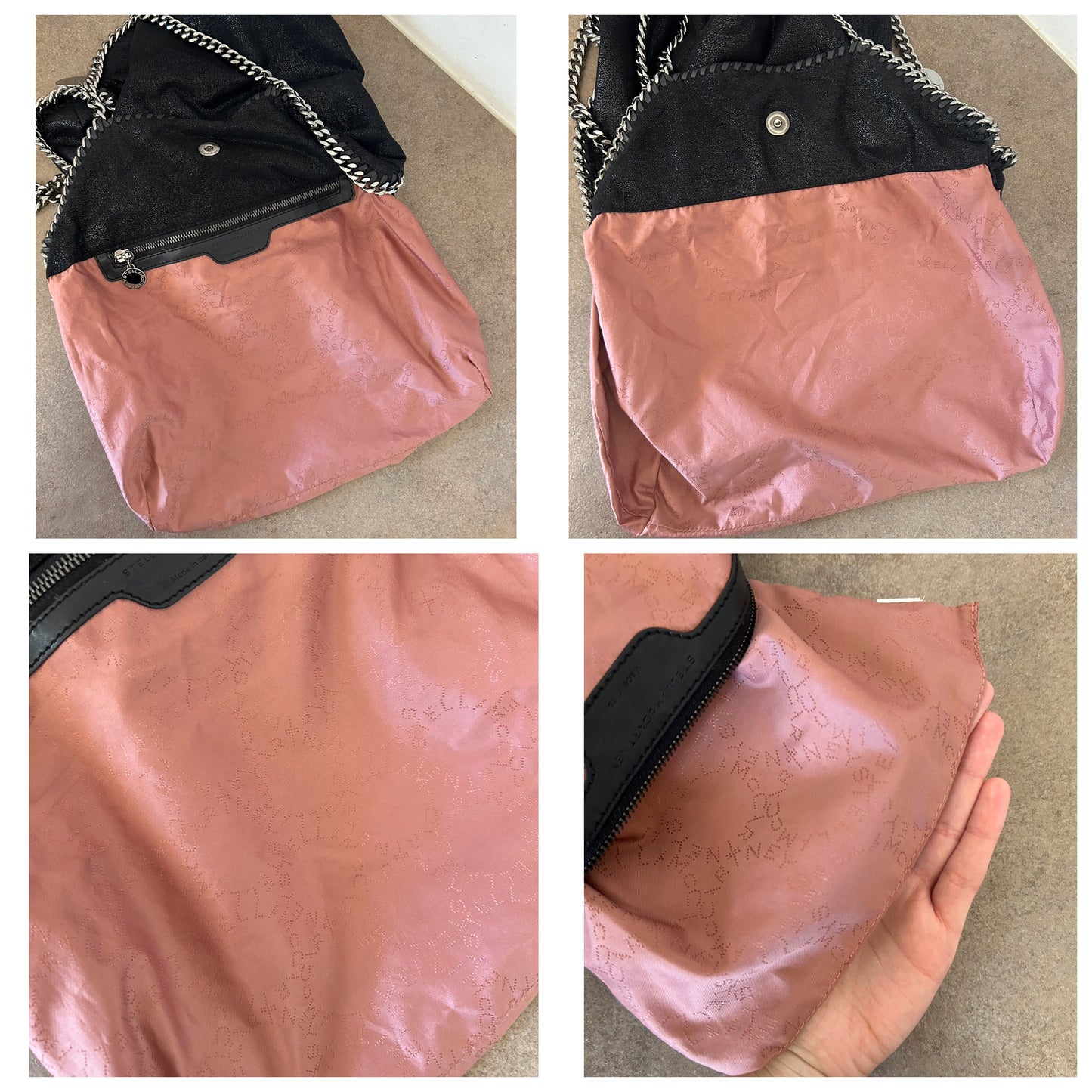 Falabella Stella McCartney nera a tre catene