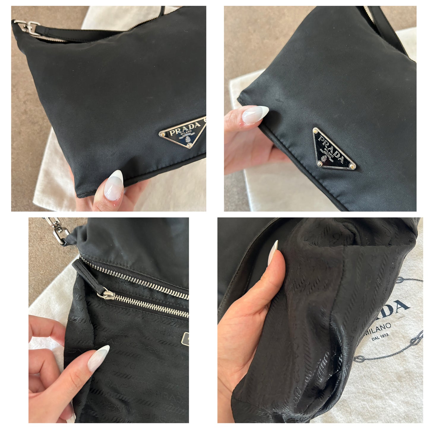 Prada baguette vintage in nylon