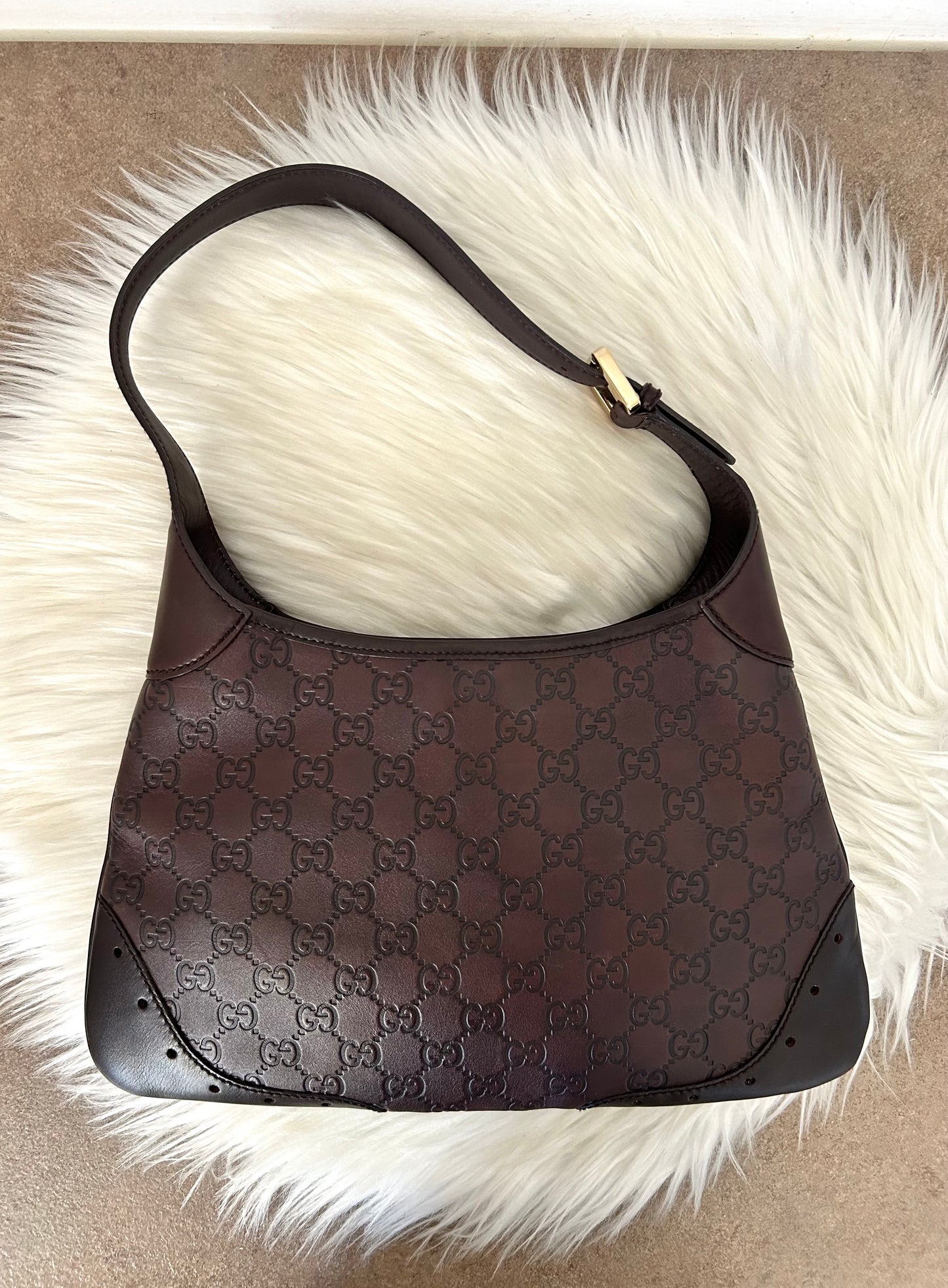 Gucci Jackie in pelle vinaccia
