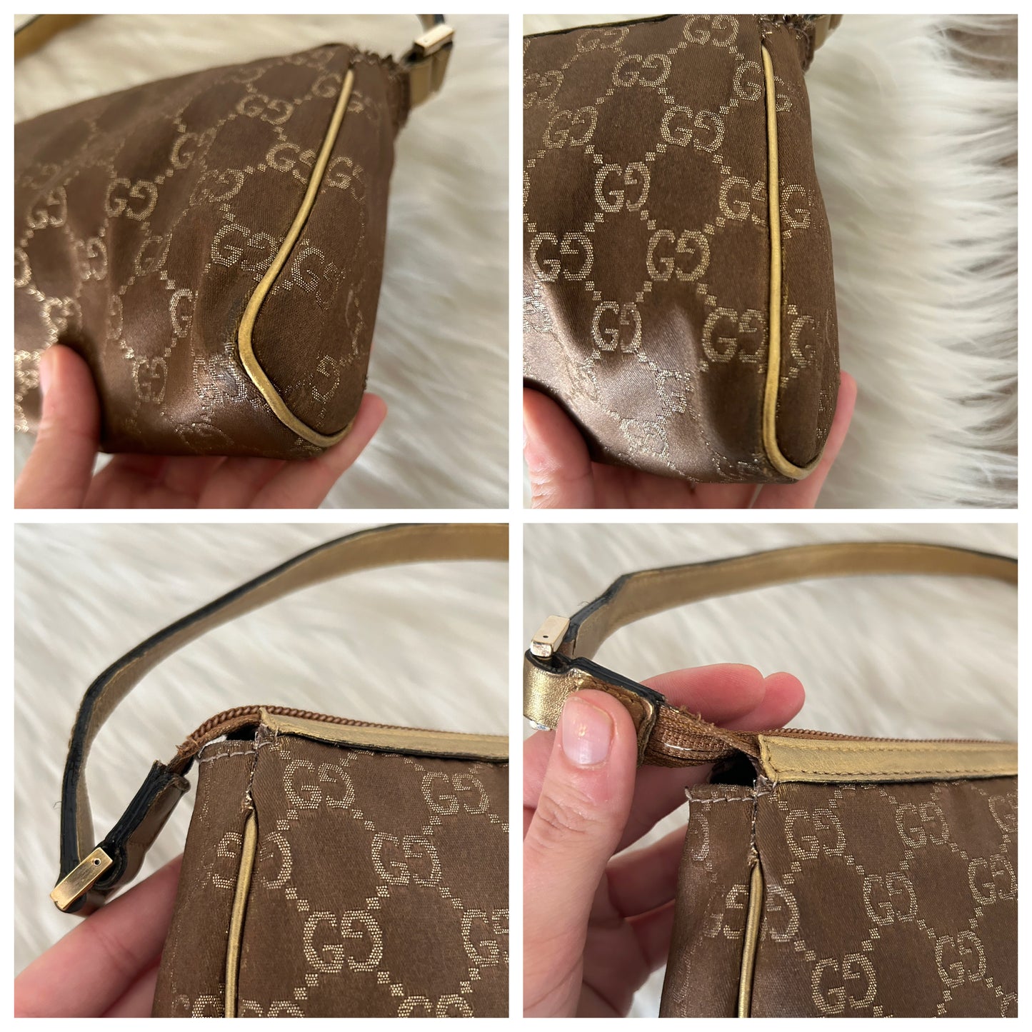 Gucci Abbey dorata in monogram