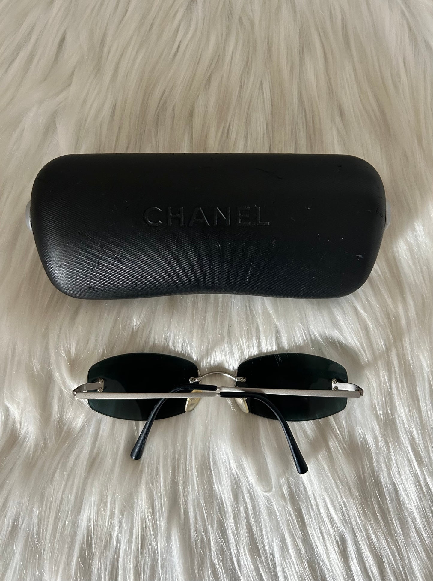 Occhiali Chanel vintage con lenti nere