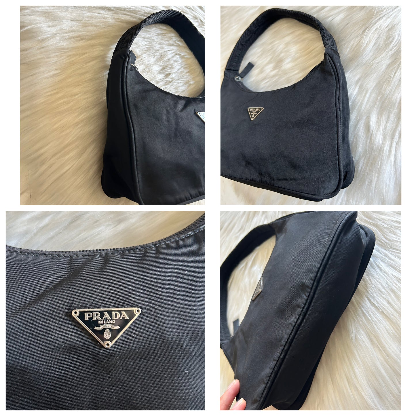 Prada borsetta in nylon nera