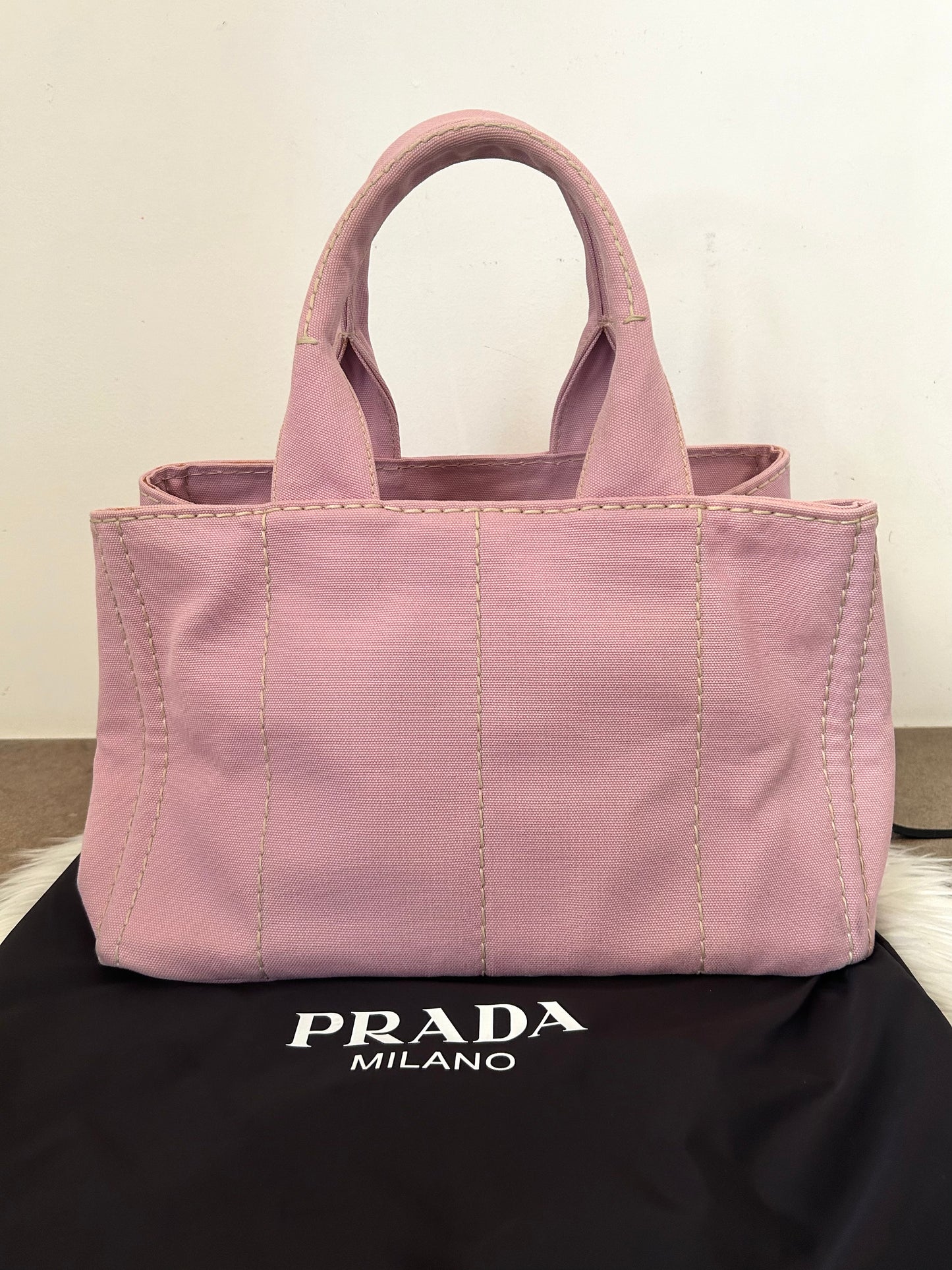 Prada Shopping in canapa color confetto