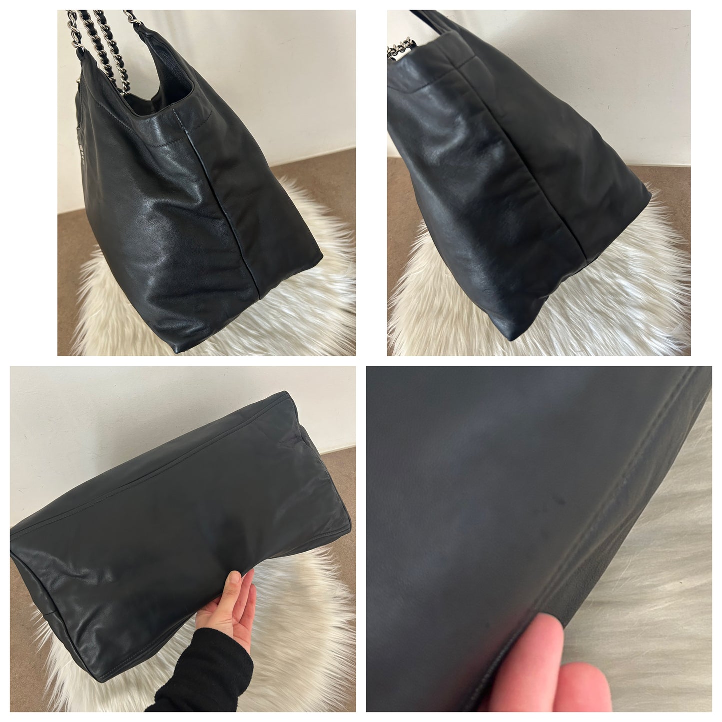 Prada tote bag in pelle nera