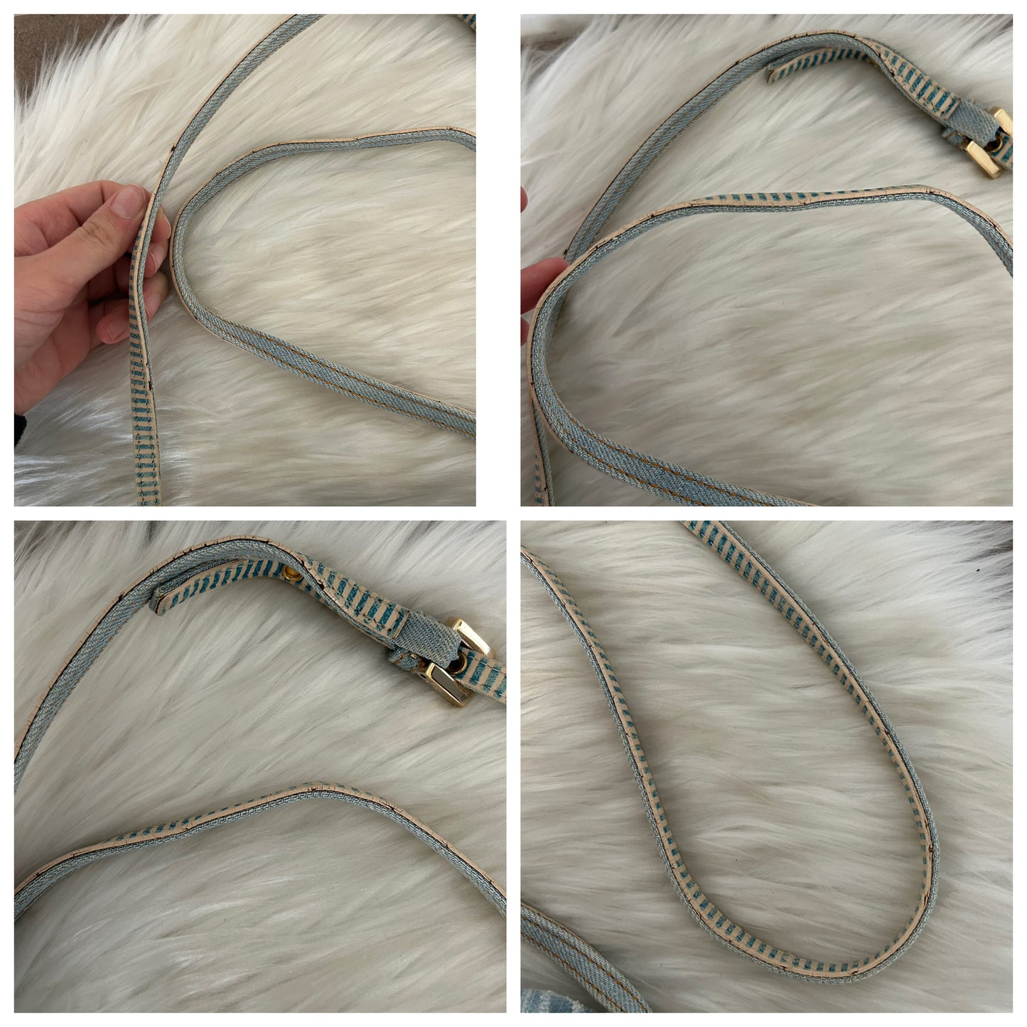 Fendi baguette a tracolla in denim