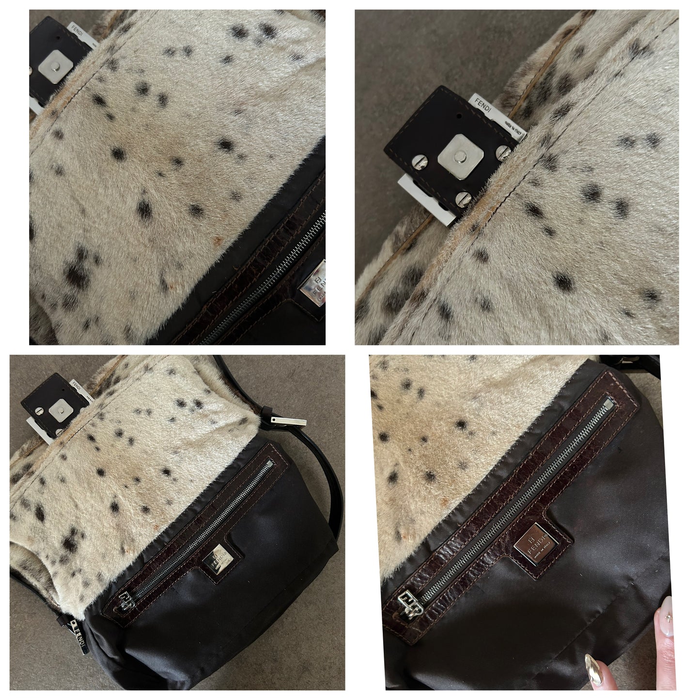 Fendi baguette in cavallino maculata vintage