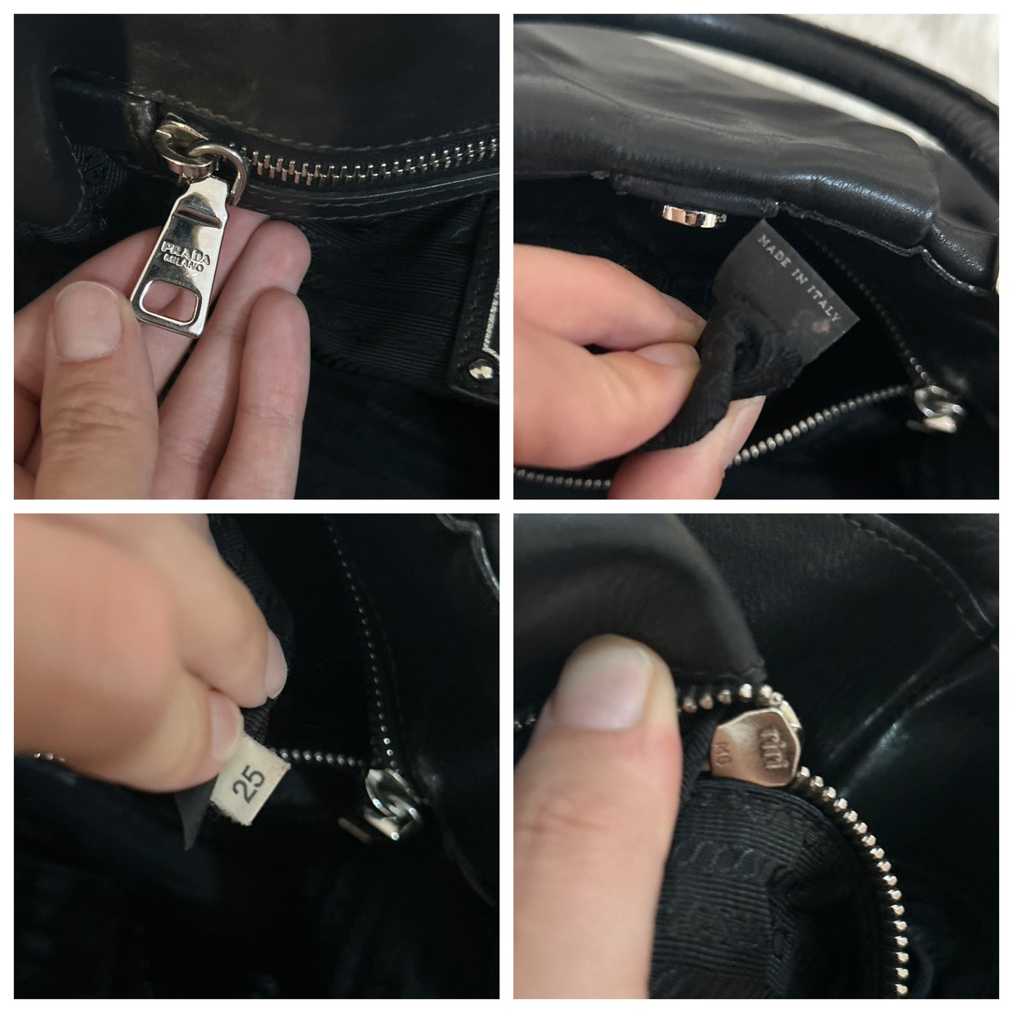 Prada tote bag in pelle morbida nera