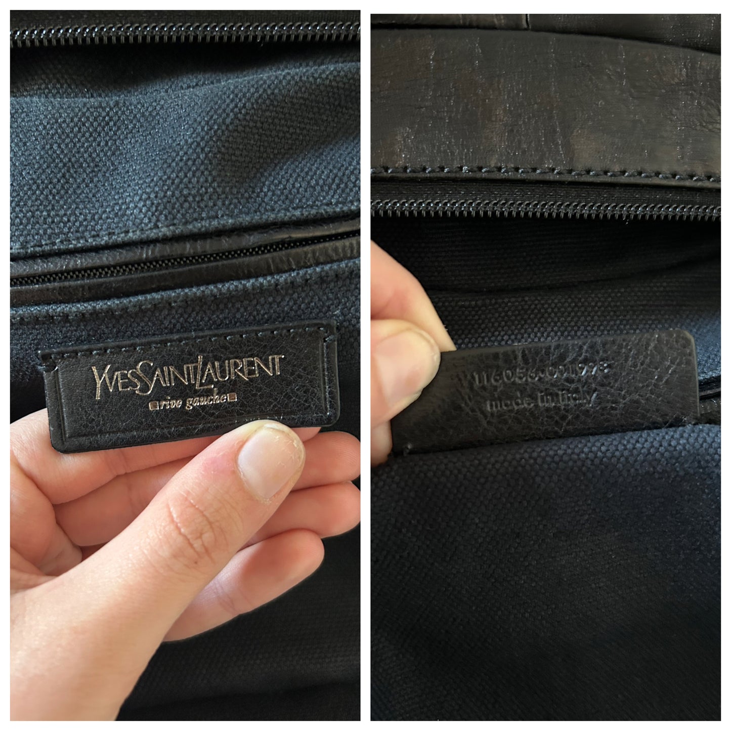 Yves Saint Laurent Mombasa in pelle nera