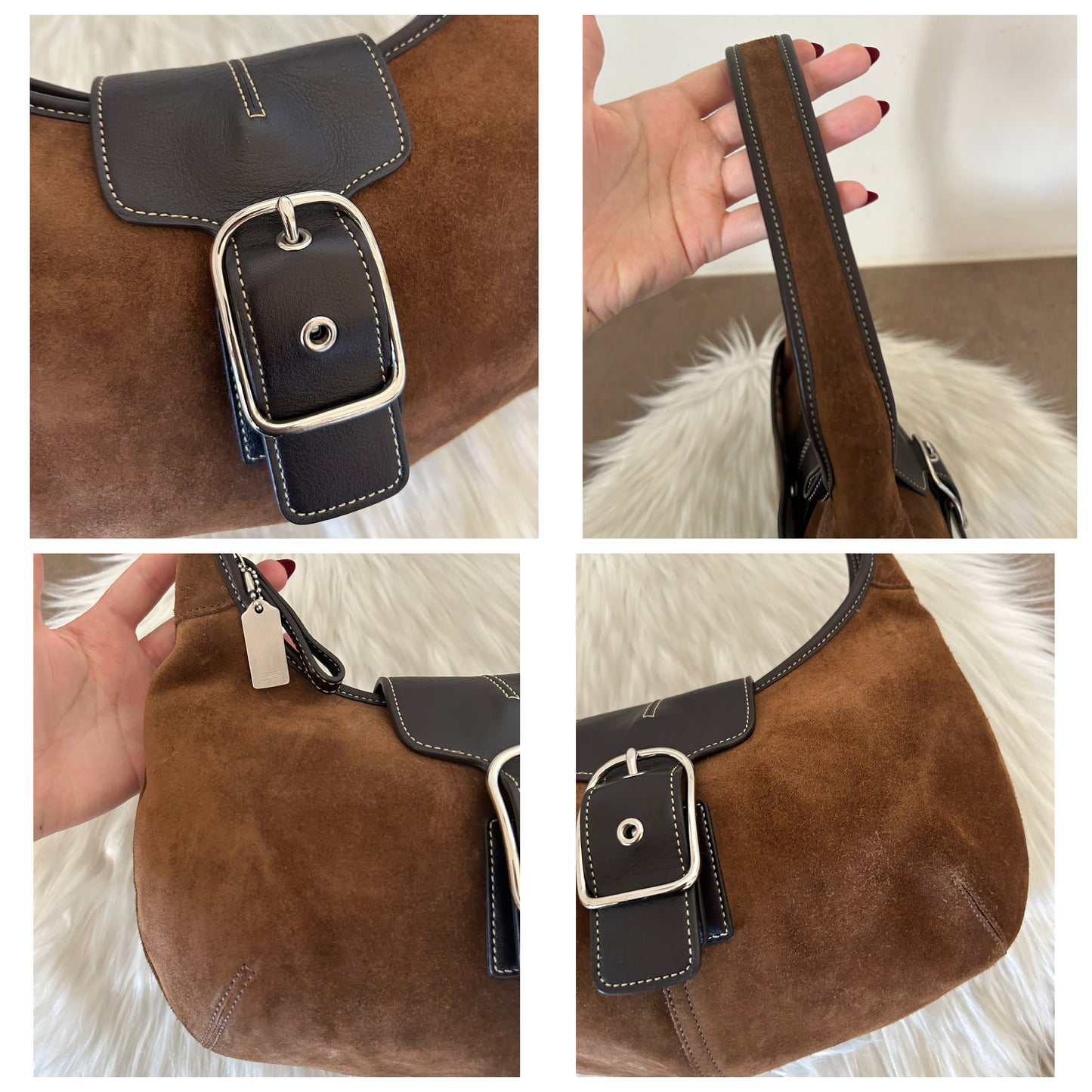 Coach Signature Sufflette in suede