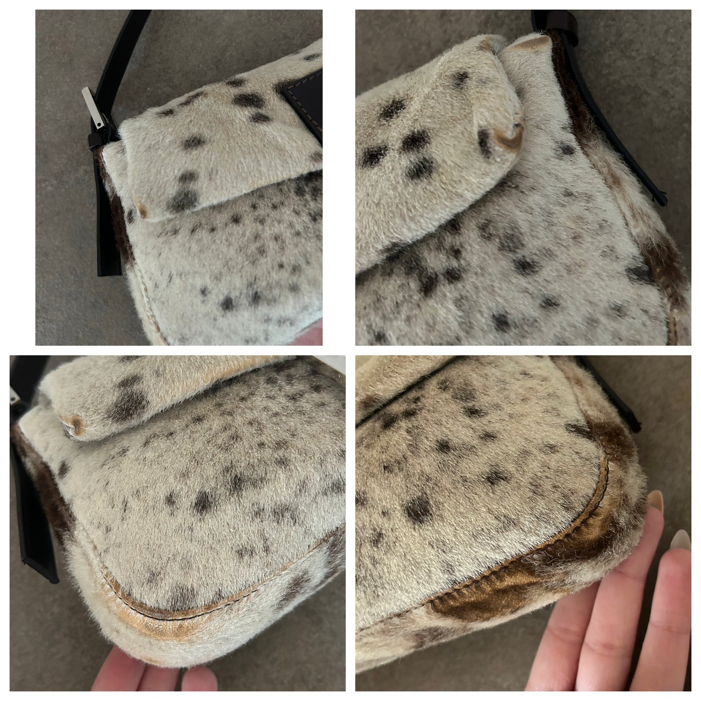 Fendi baguette in cavallino maculata vintage