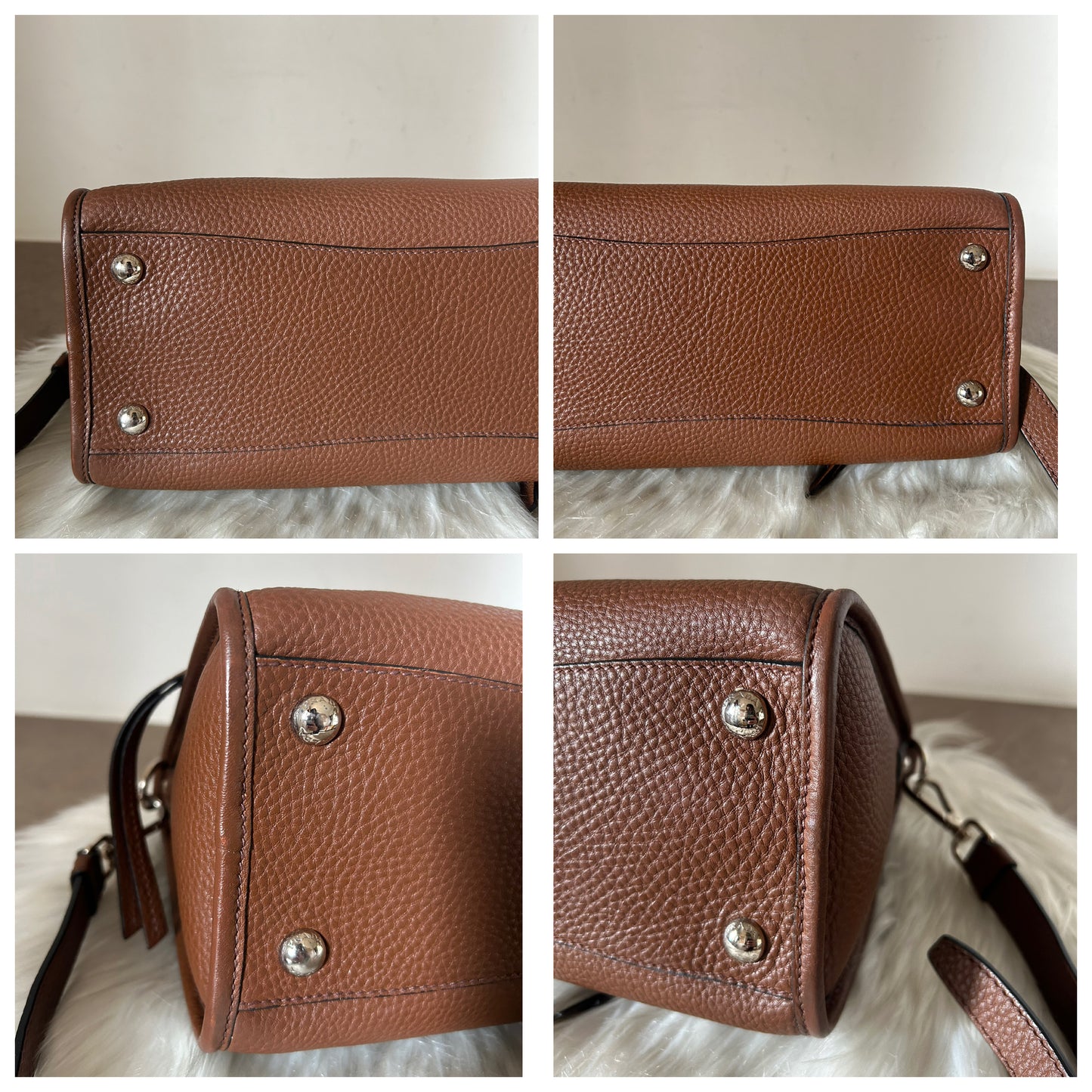 Prada Bauletto marrone in pelle con tracolla