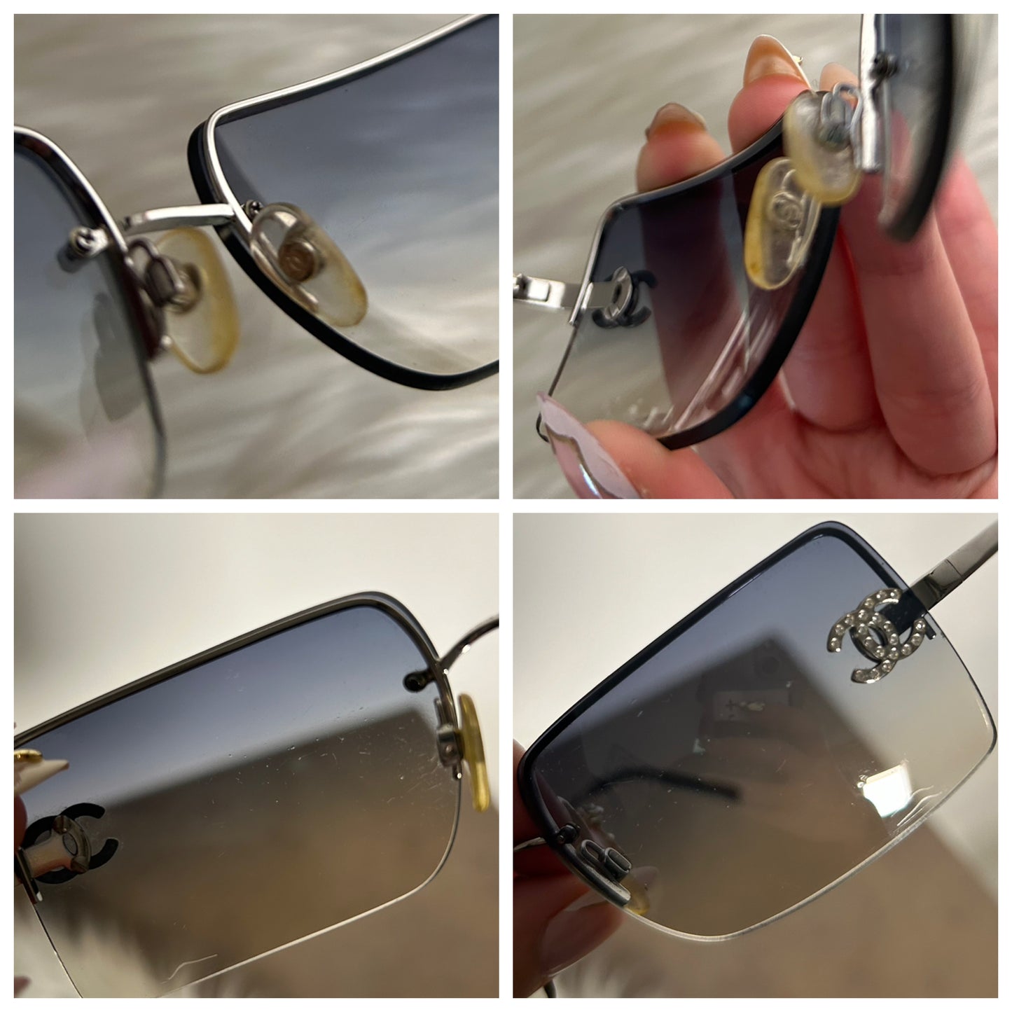 Chanel occhiali da sole con Swarovski vintage full set