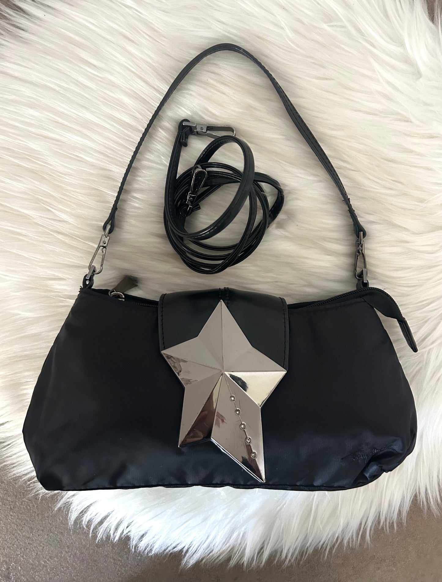 Baguette Thierry Mugler in nylon nera
