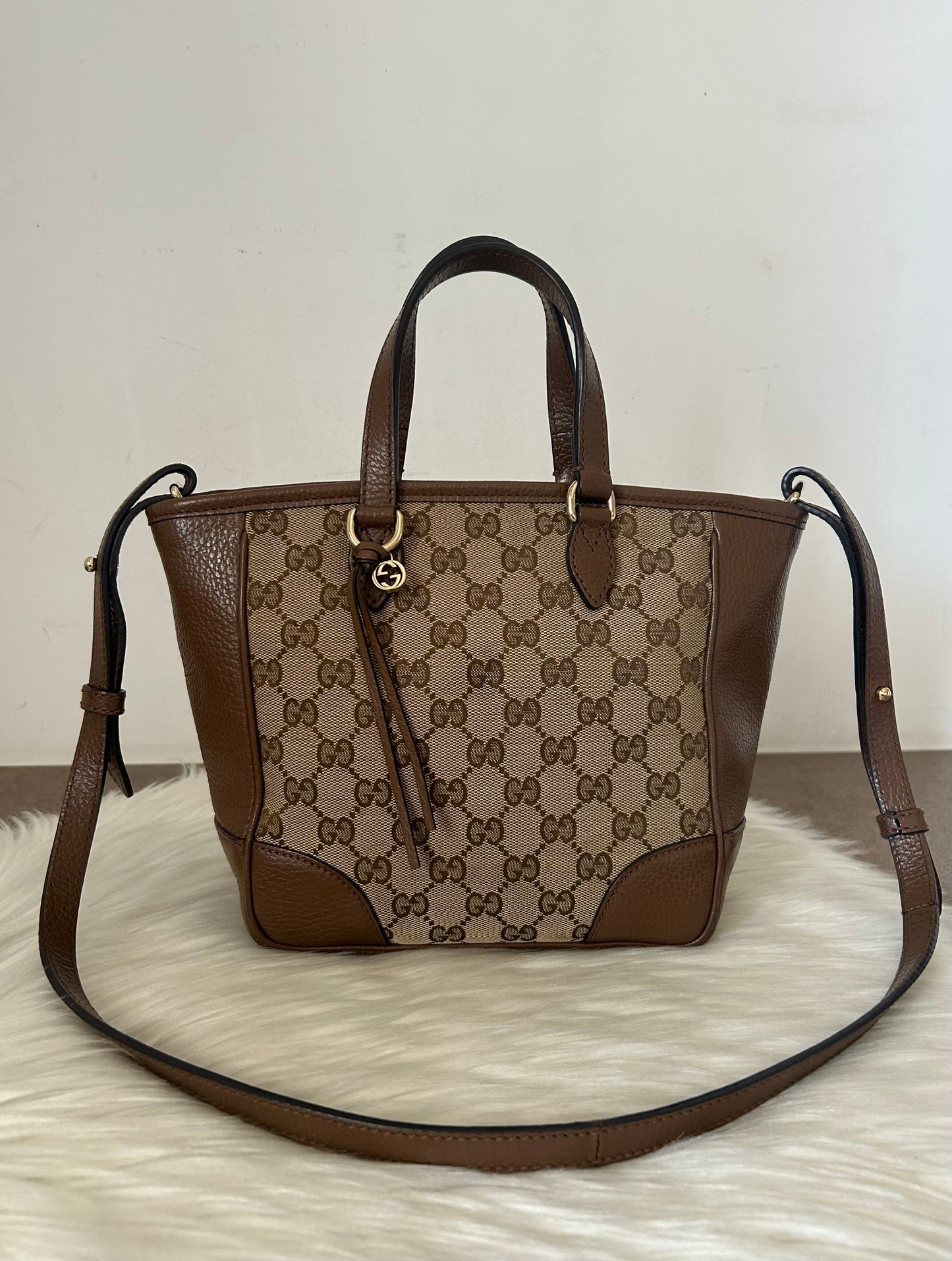 Gucci mini tote in pelle e monogram
