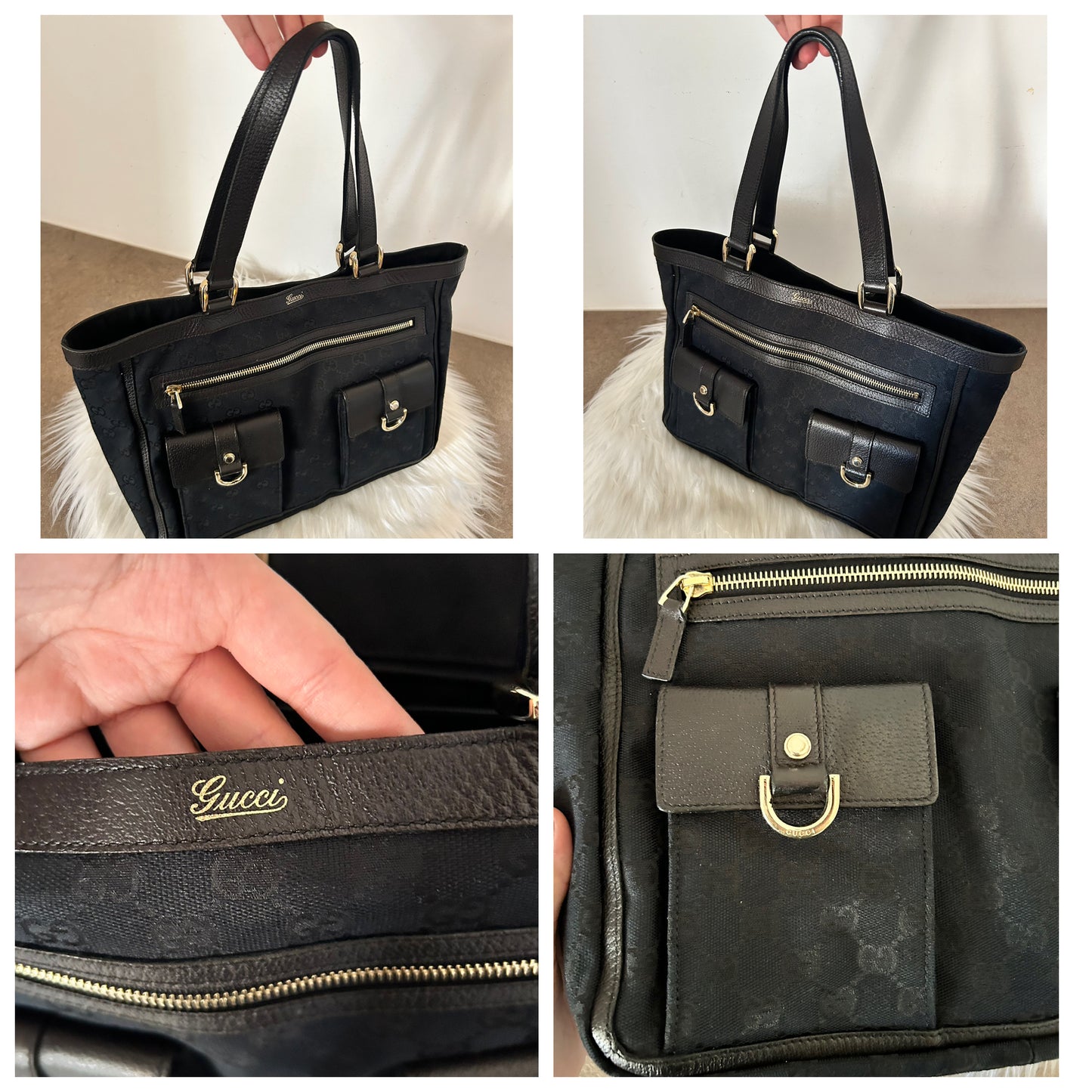 Gucci Multipocket in monogram nera