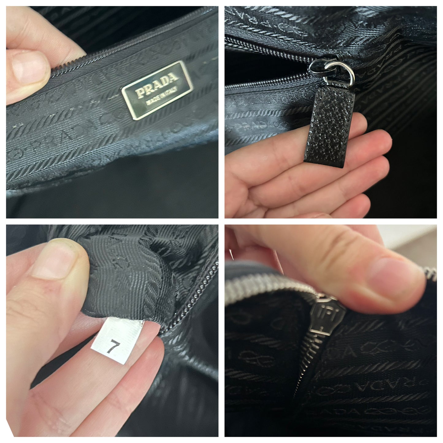 Prada Pyramid in pelle nera