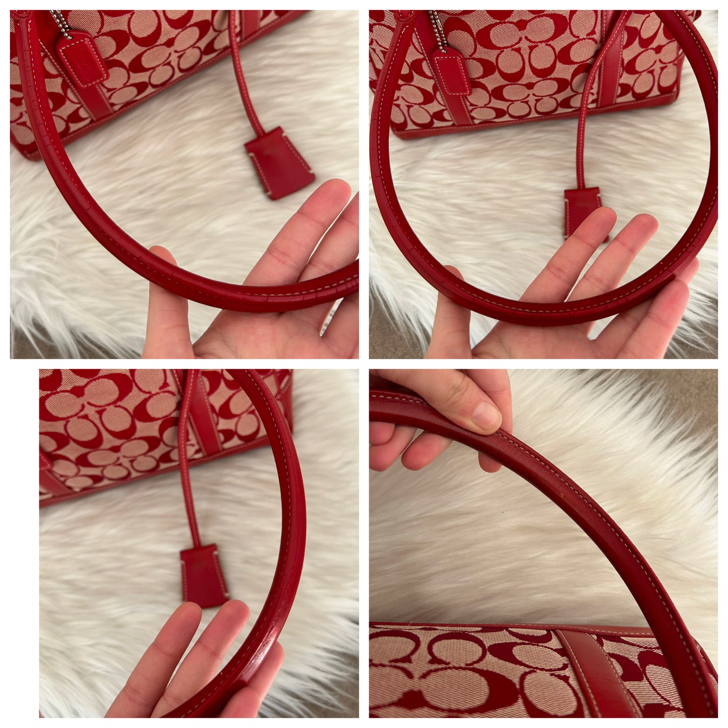 Bauletto Coach vintage rosso