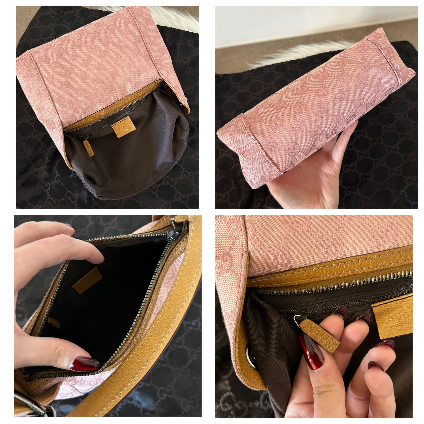Gucci Pochette in monogram rosa