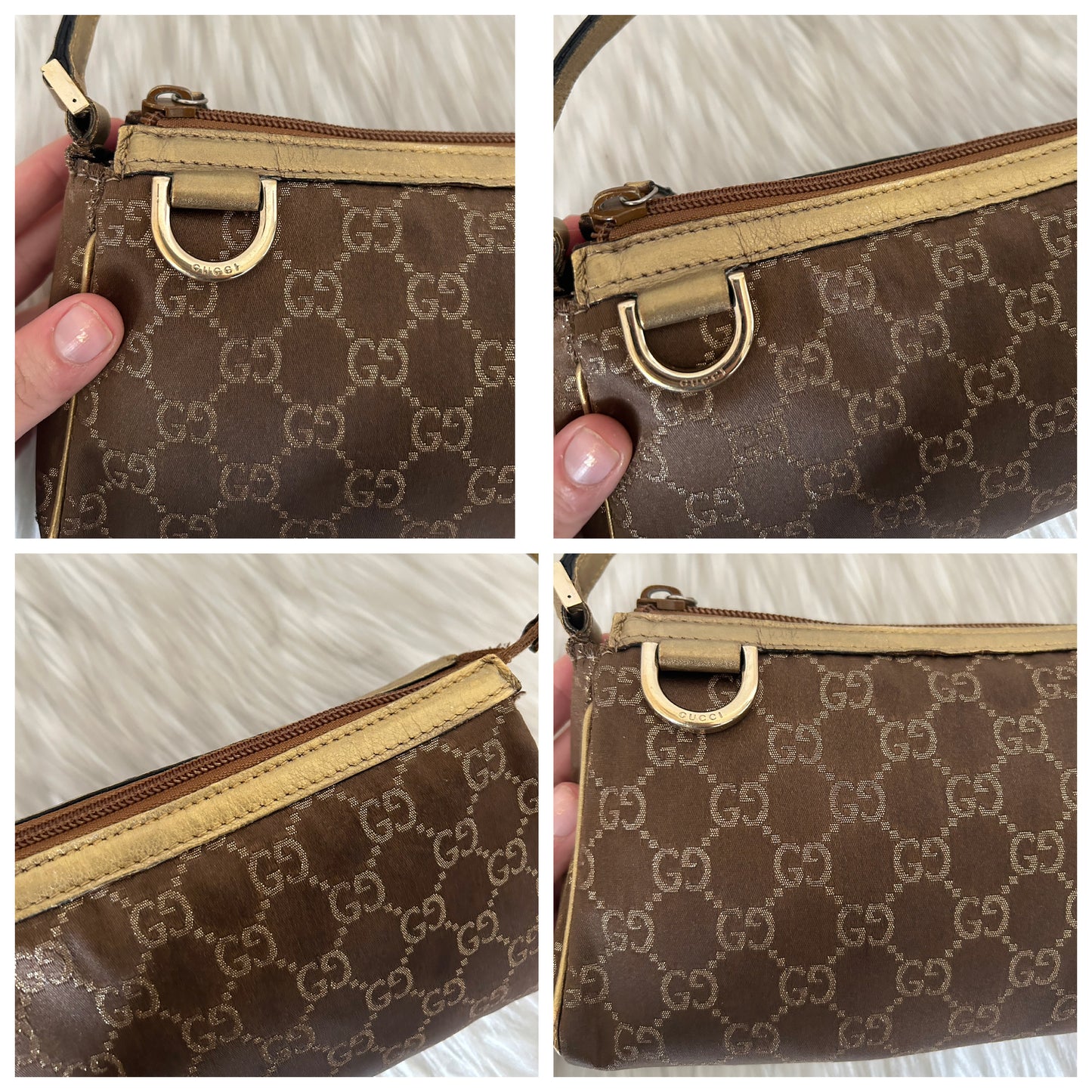 Gucci Abbey dorata in monogram