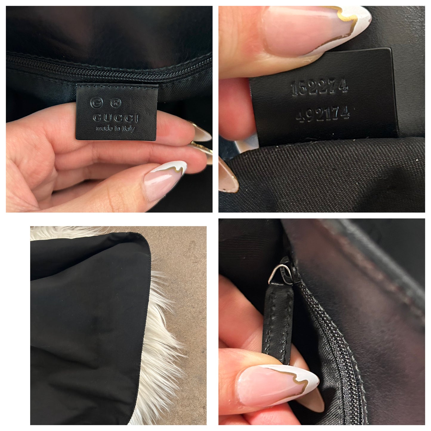 Gucci tote bag nera in monogram