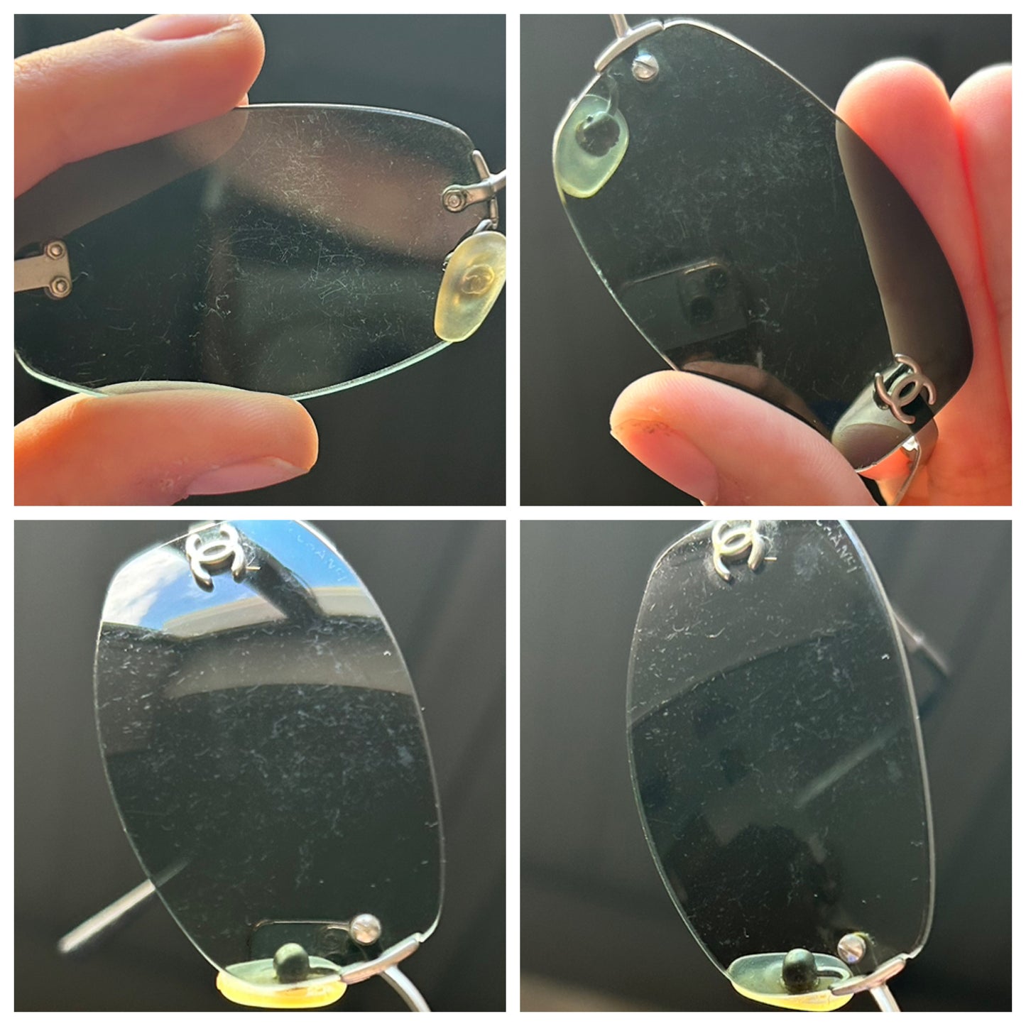 Occhiali Chanel vintage con lenti nere