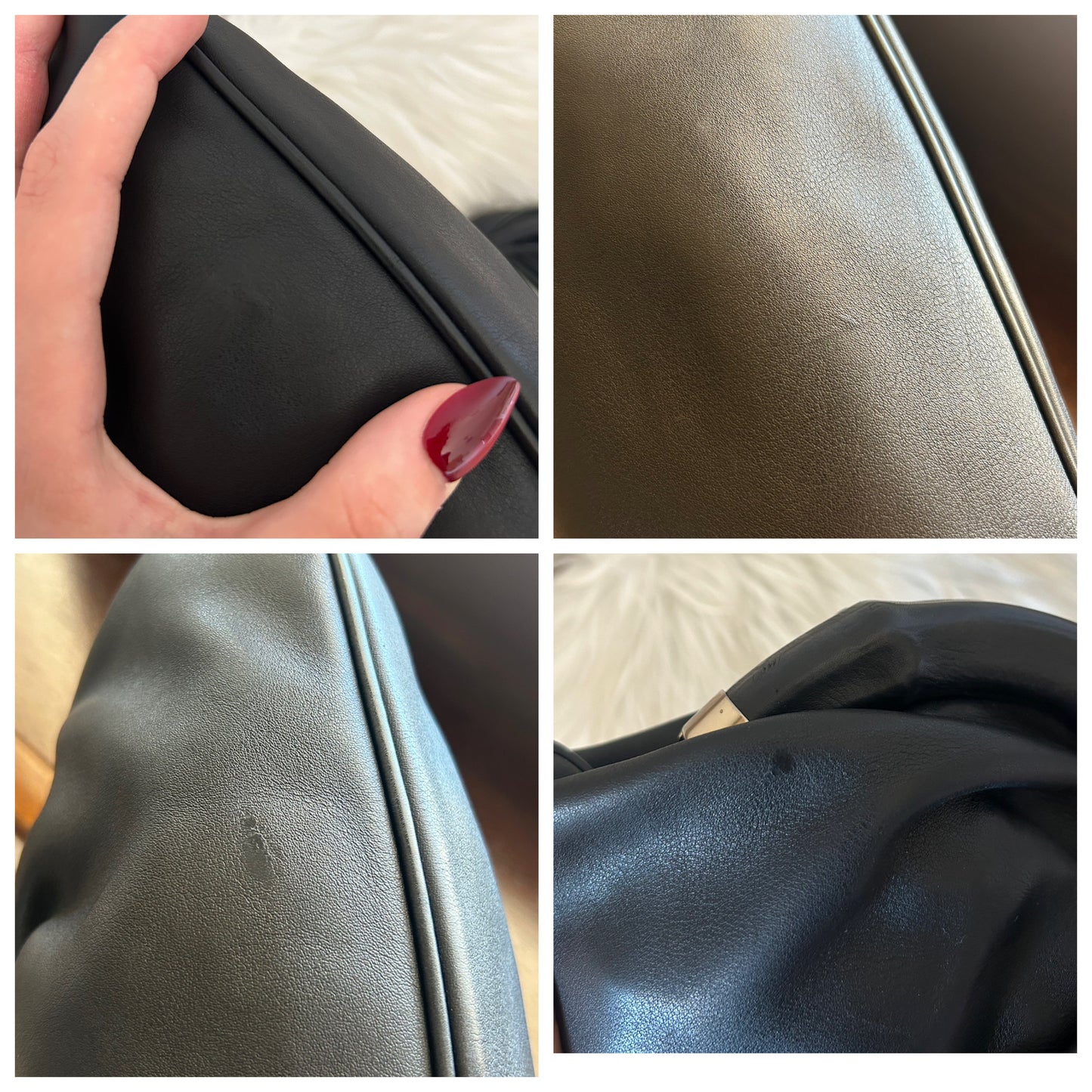 Pochette Gucci Bamboo in pelle nera