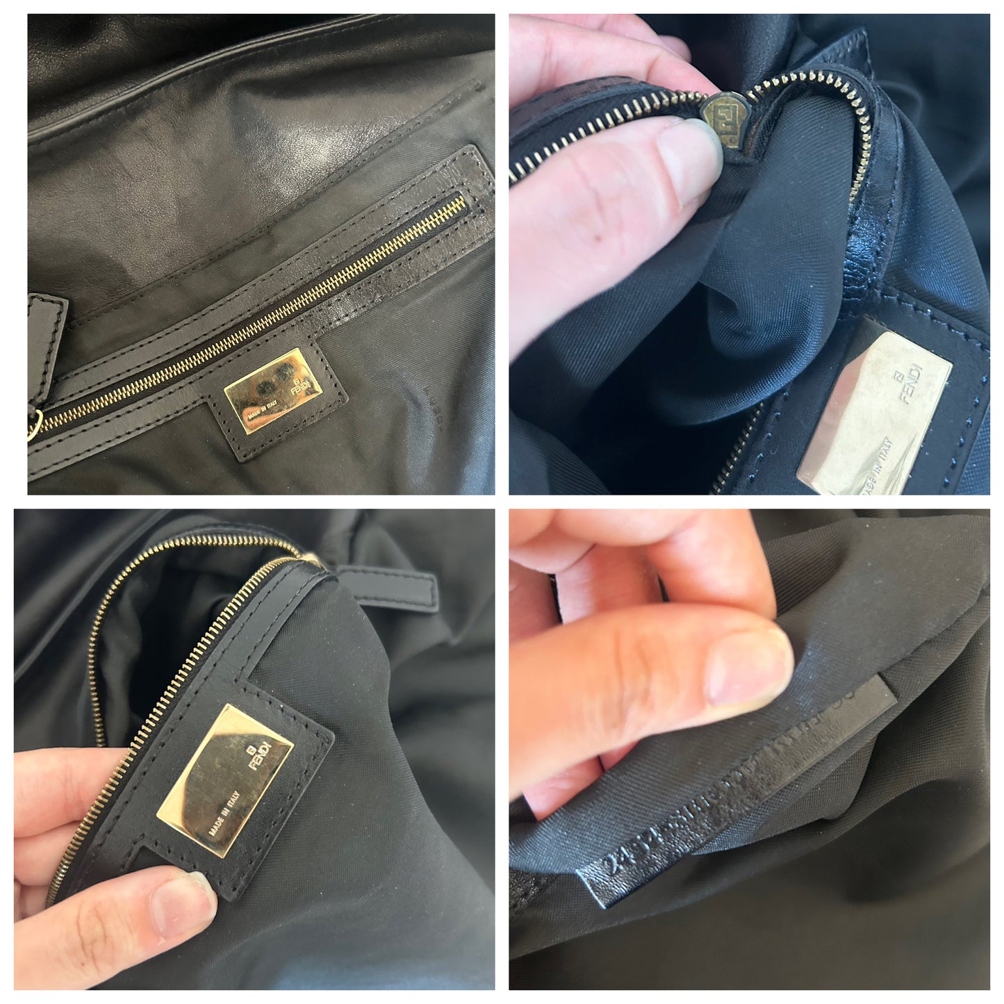 Fendi Chef tote in pelle nera