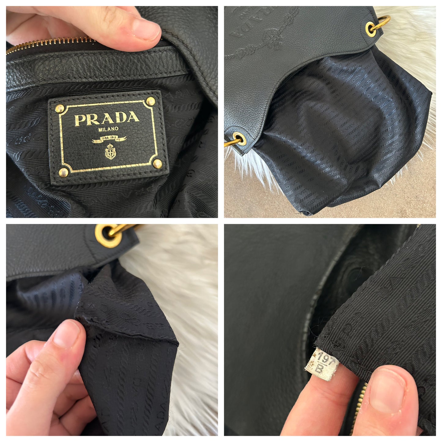Prada Phoenix in pelle nera di vitello