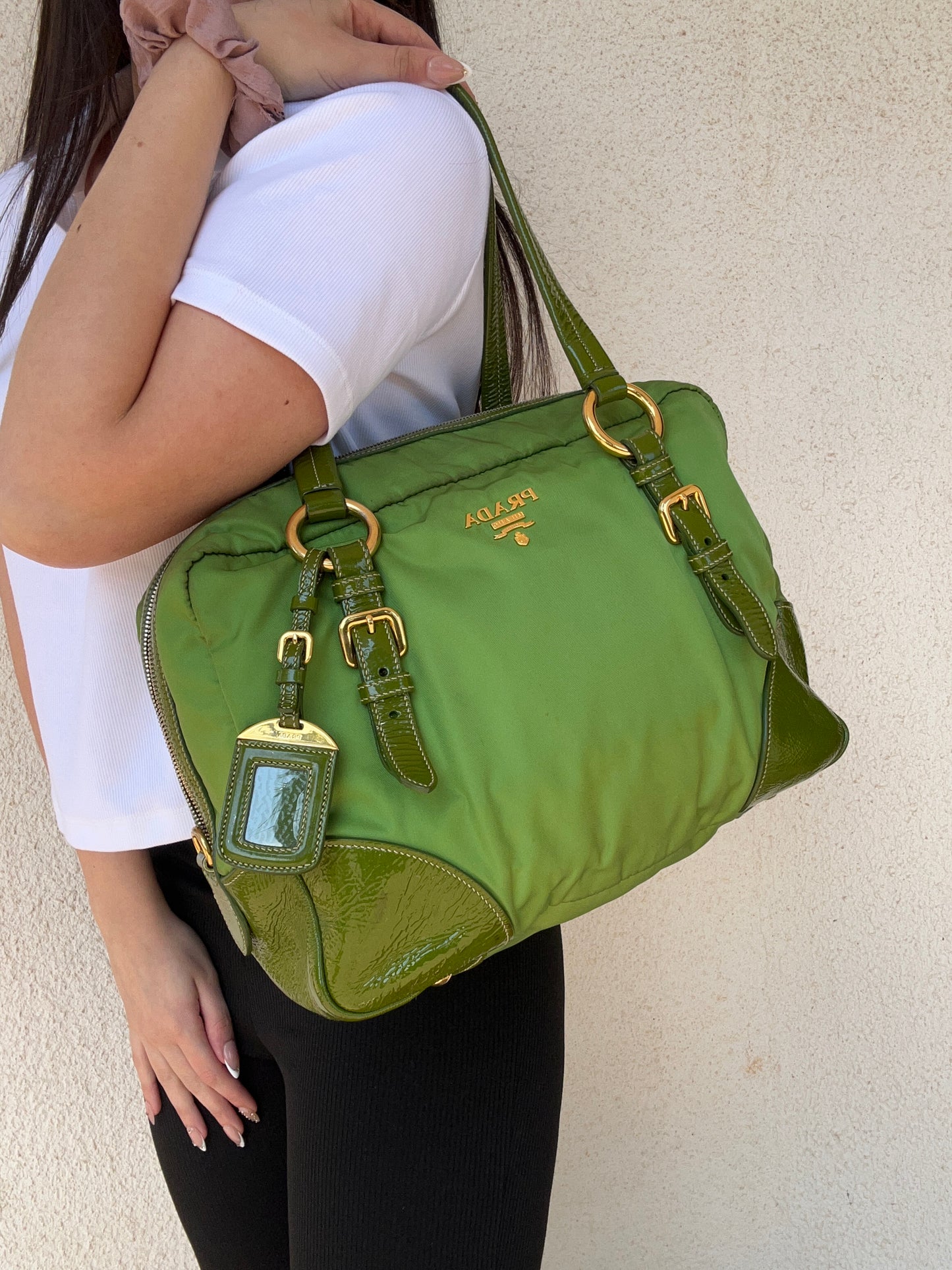 Prada bauletto verde