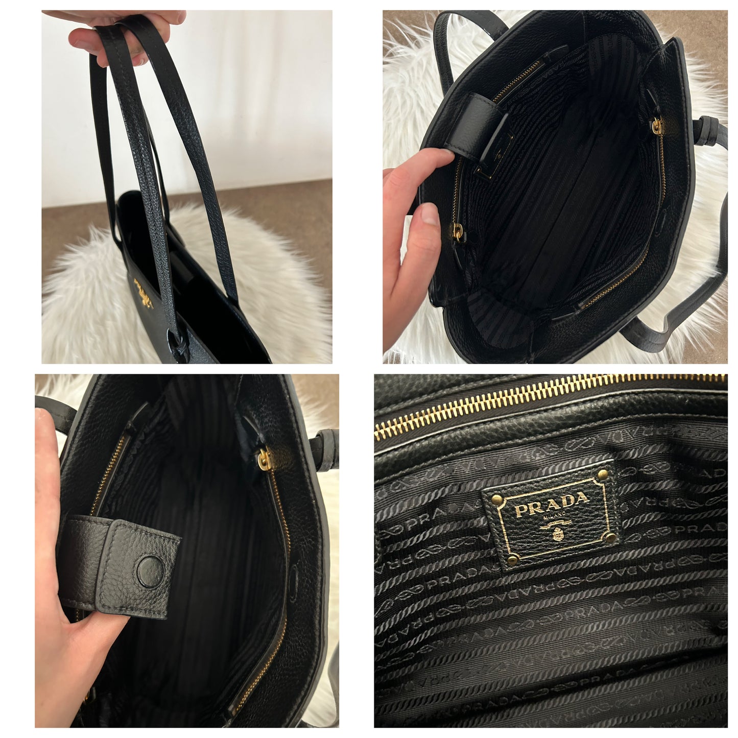 Prada tote in pelle nera