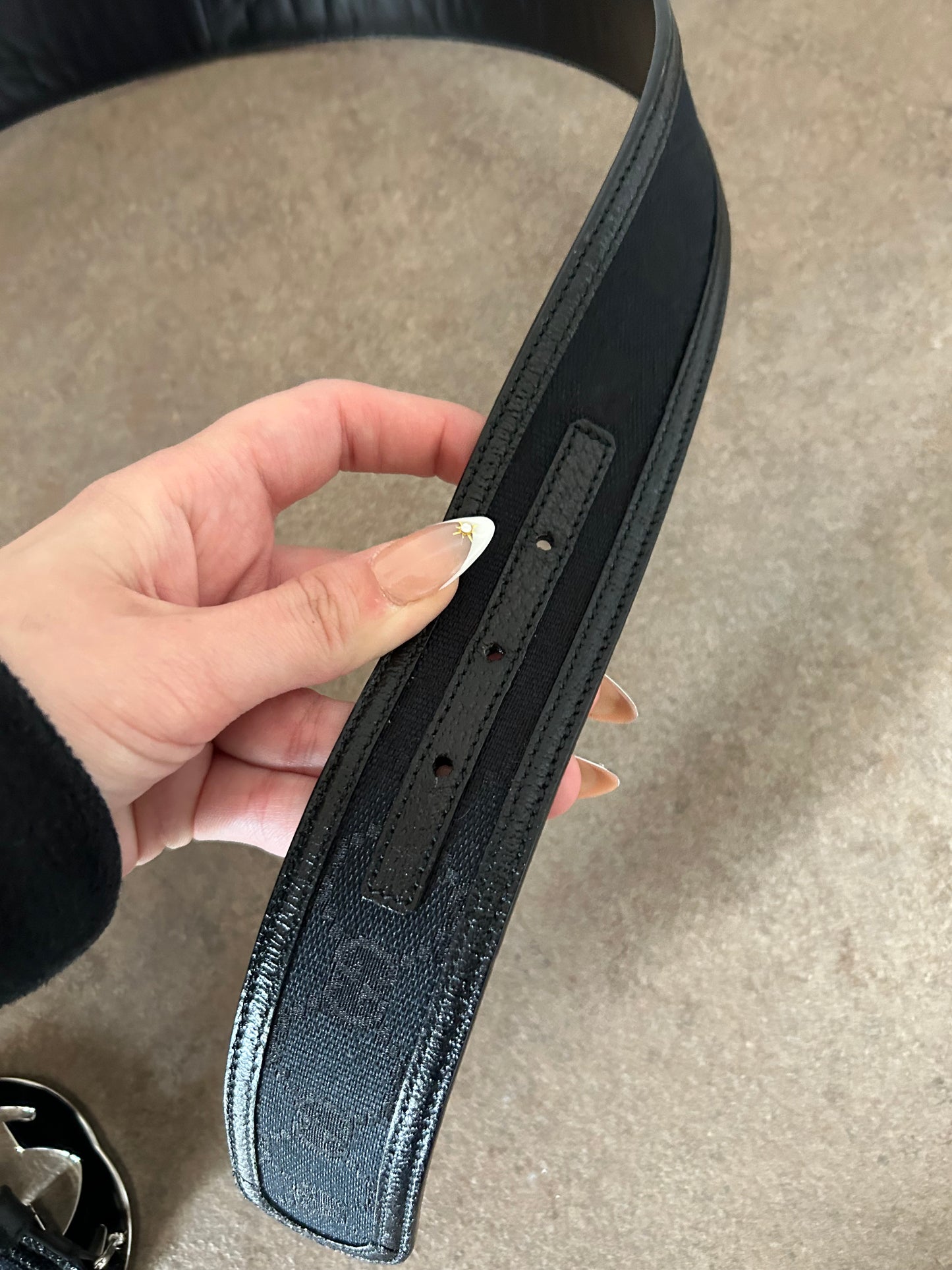 Gucci cintura nera in monogram