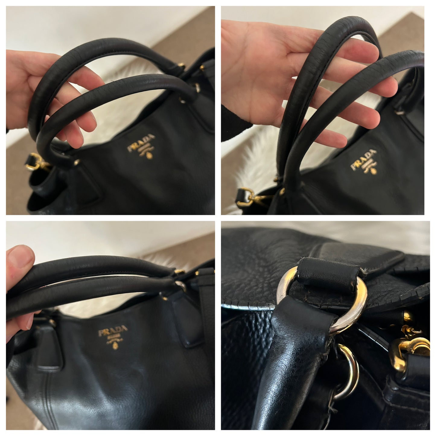 Prada tote in pelle nera