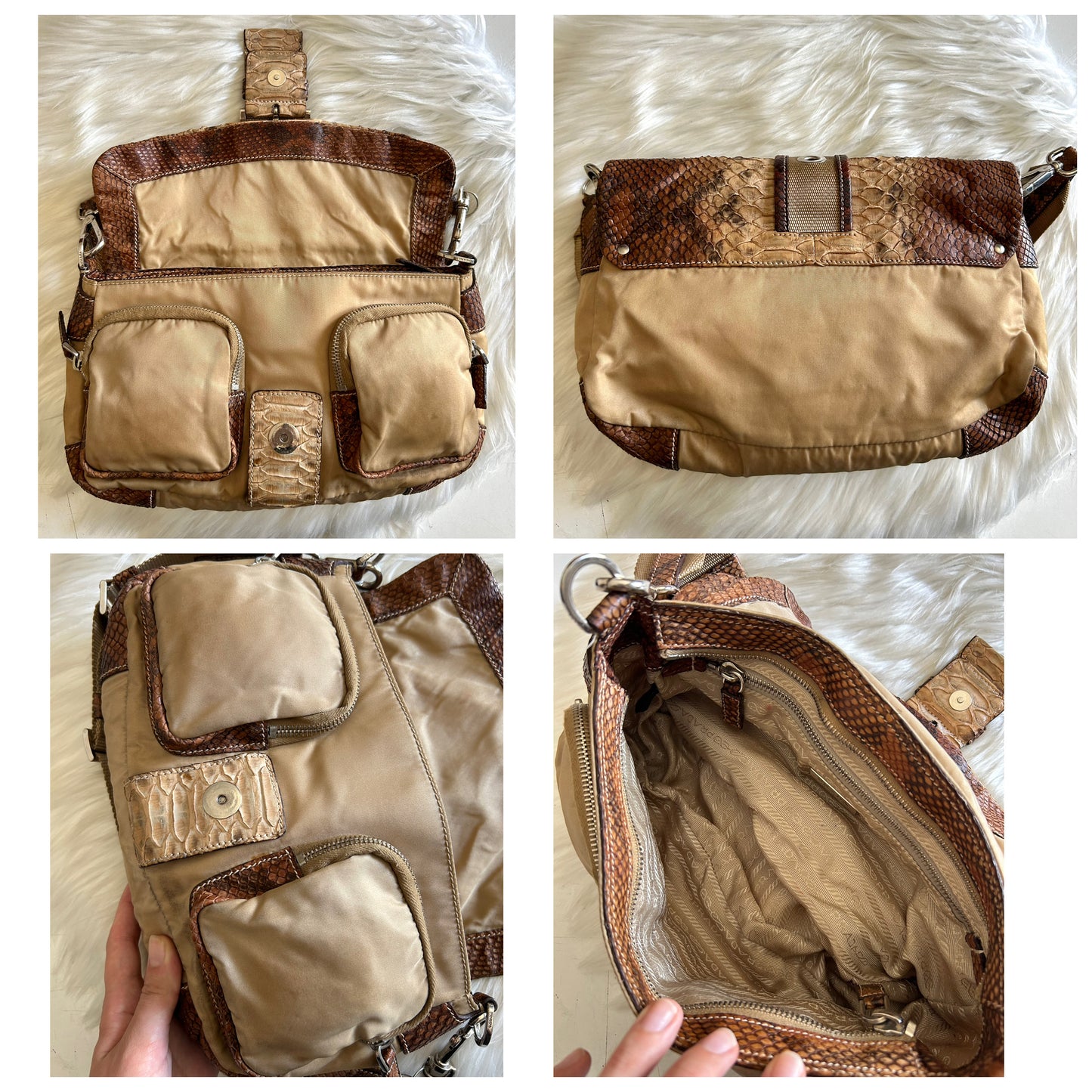 Borsa Prada in vero pitone