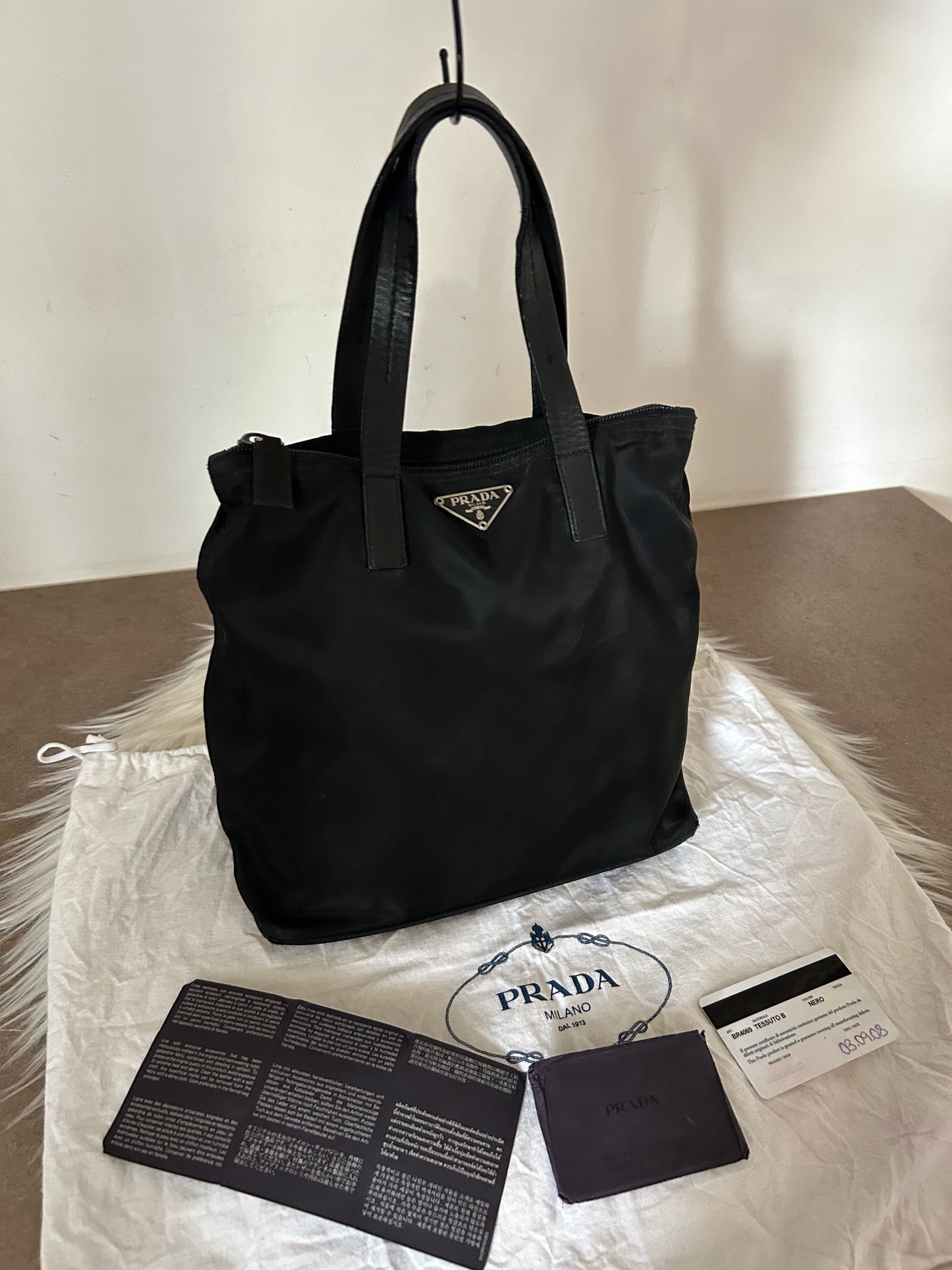 Prada mini tote in nylon