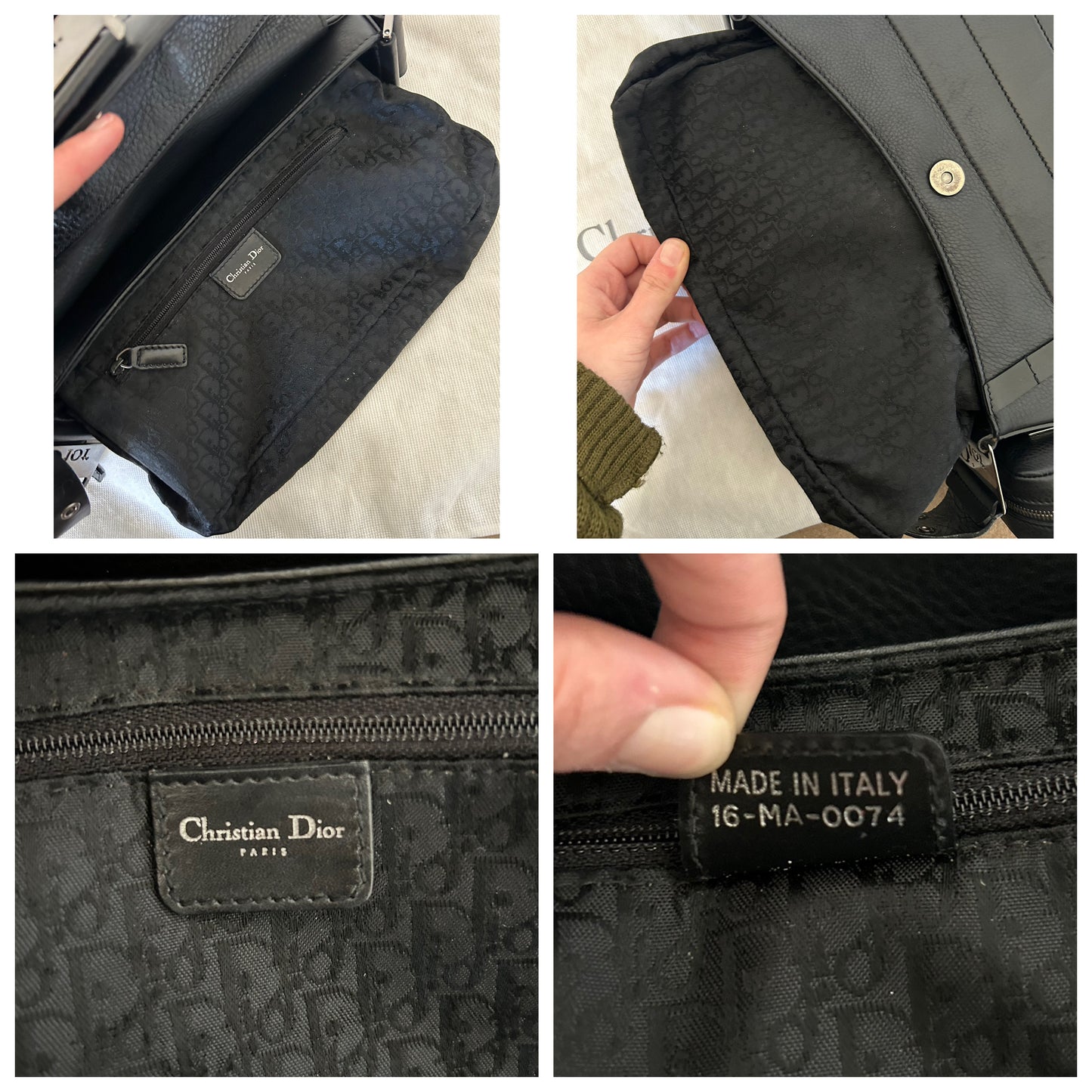 Dior Columbus nera in pelle