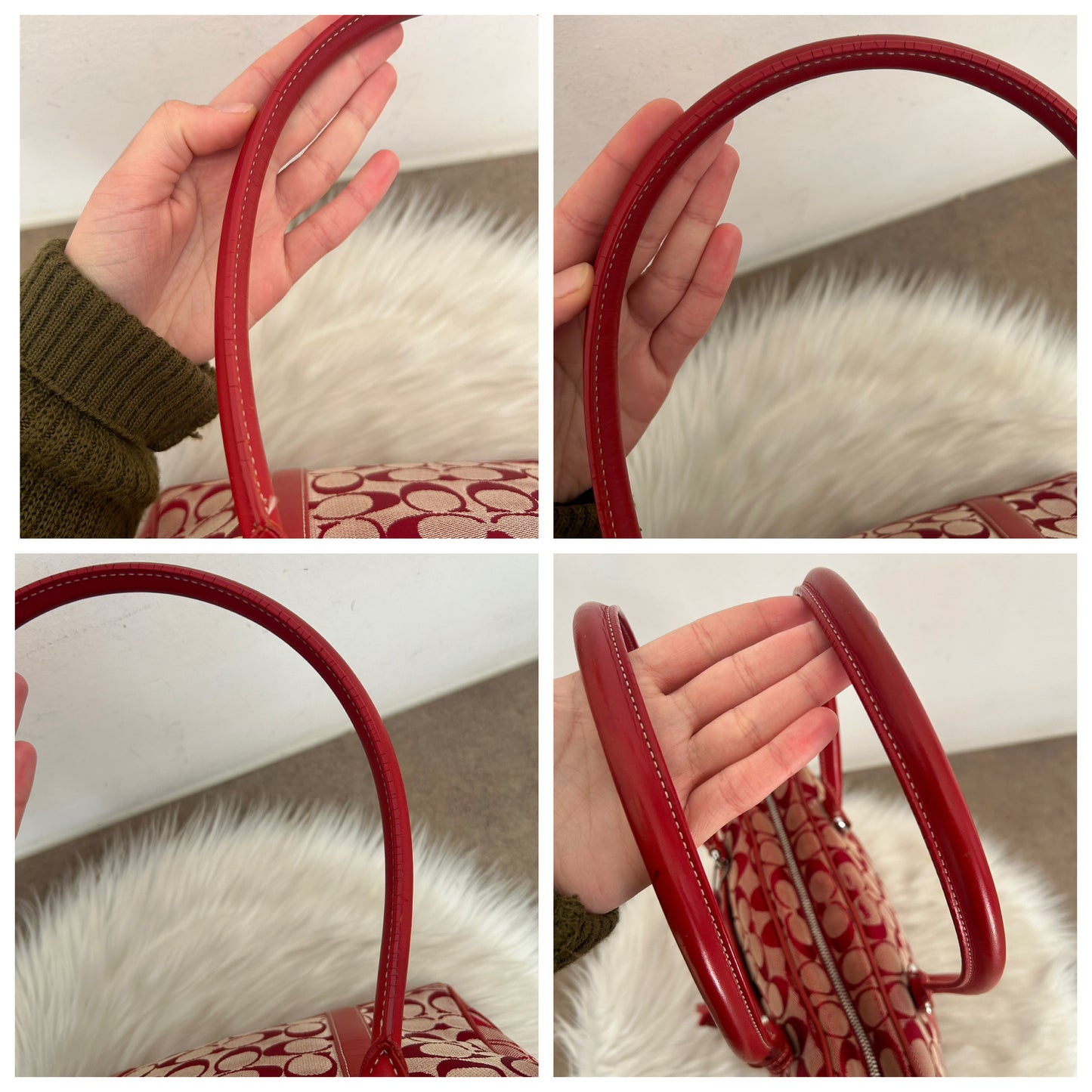 Bauletto Coach vintage rosso