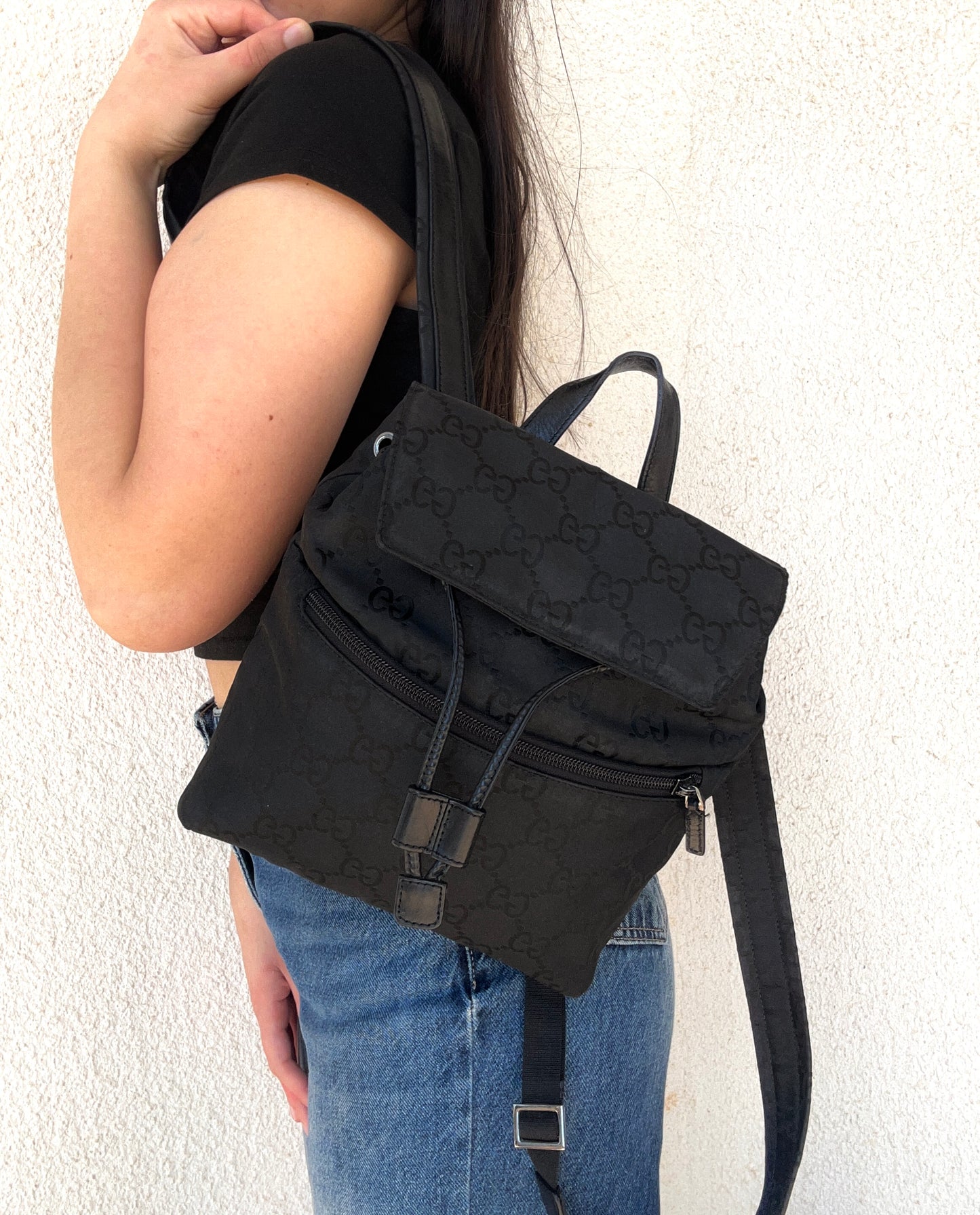 Zainetto Gucci nero in monogram
