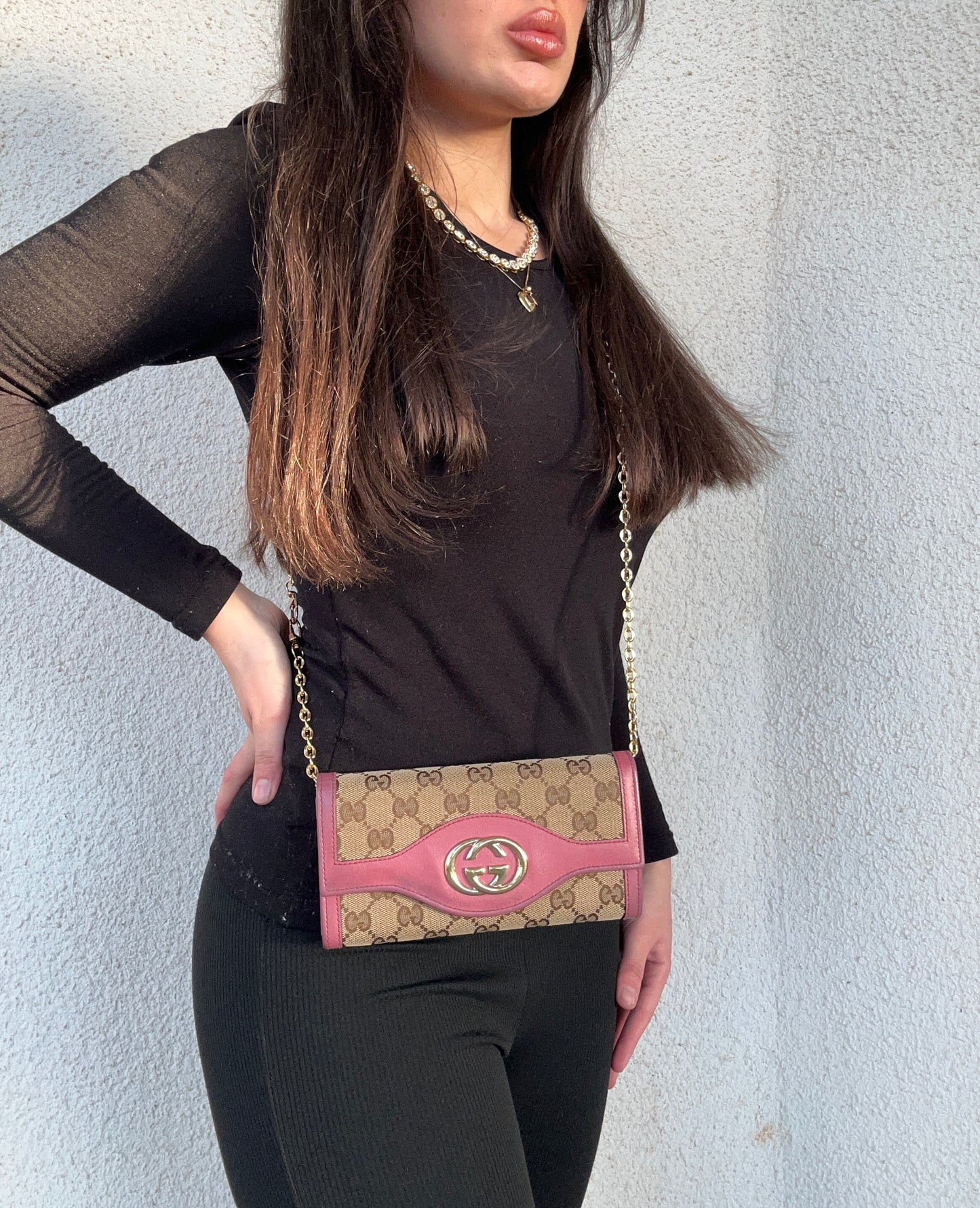 Wallet on Chain Gucci in monogram