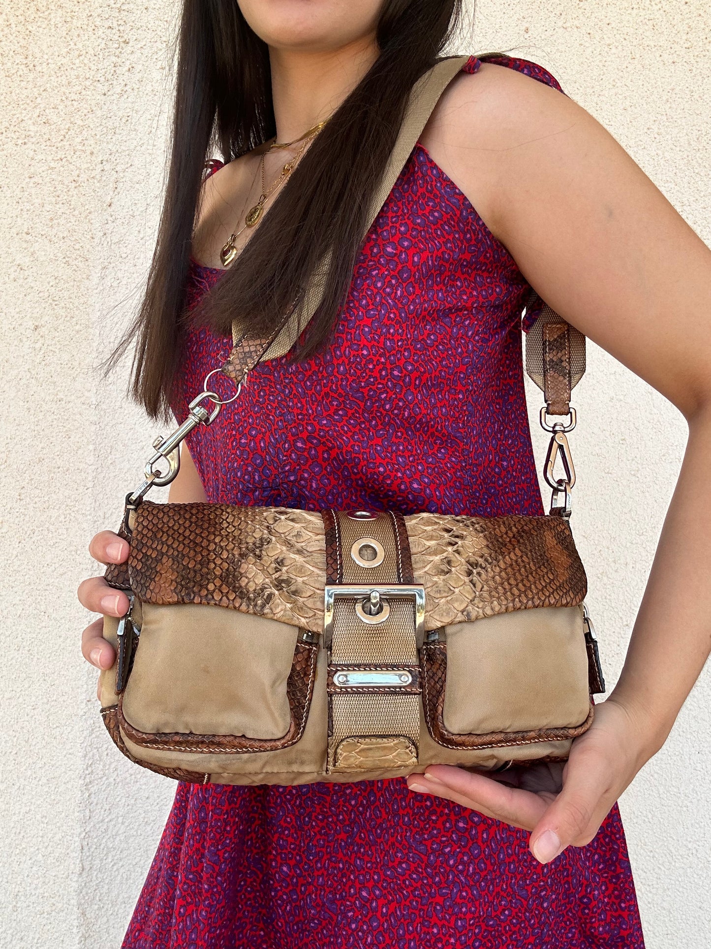 Borsa Prada in vero pitone