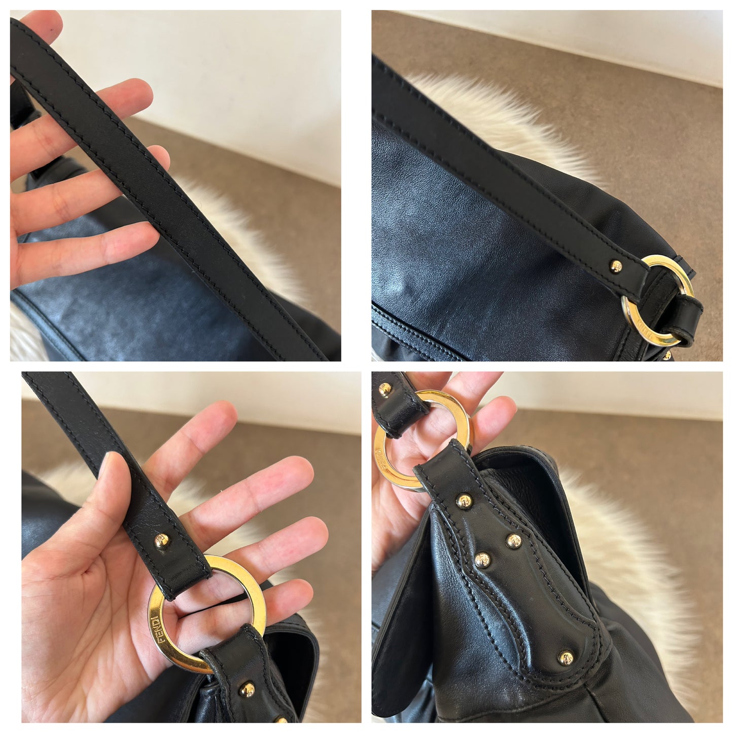 Fendi Chef tote in pelle nera