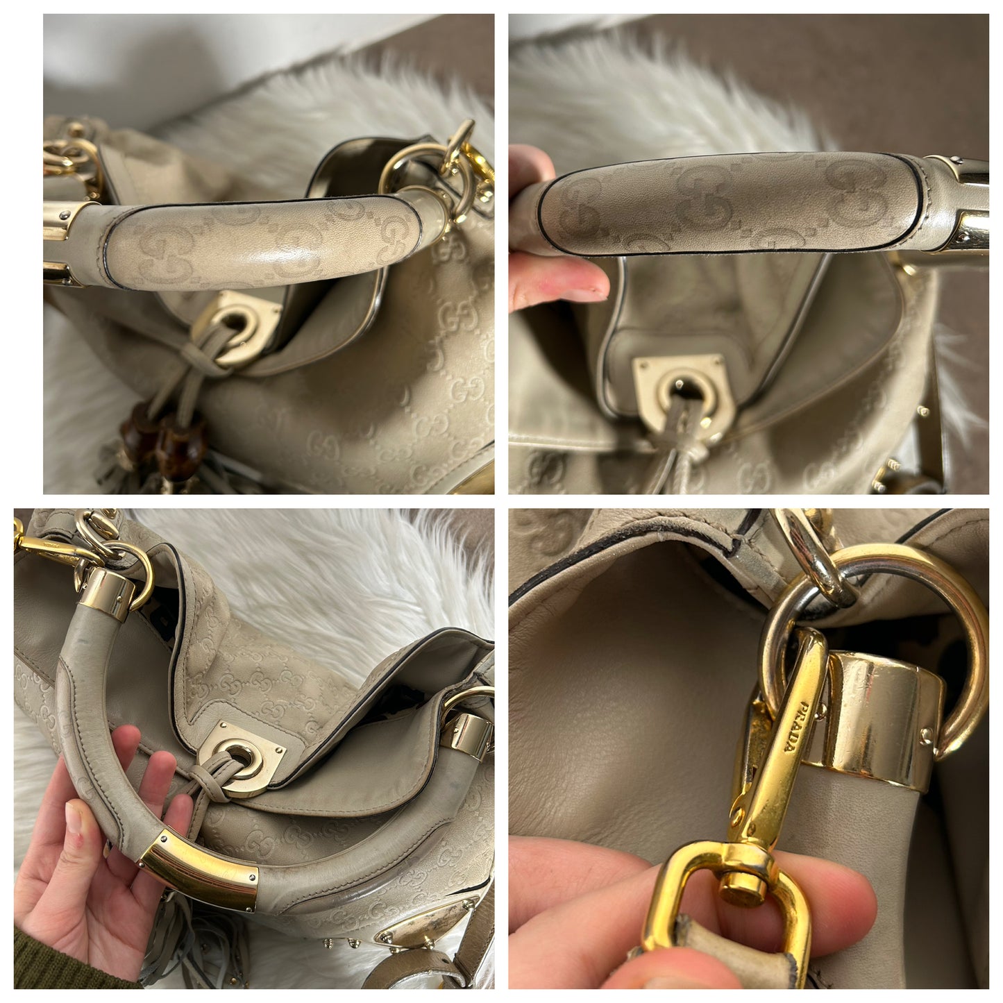 Gucci Indy media in pelle e monogram