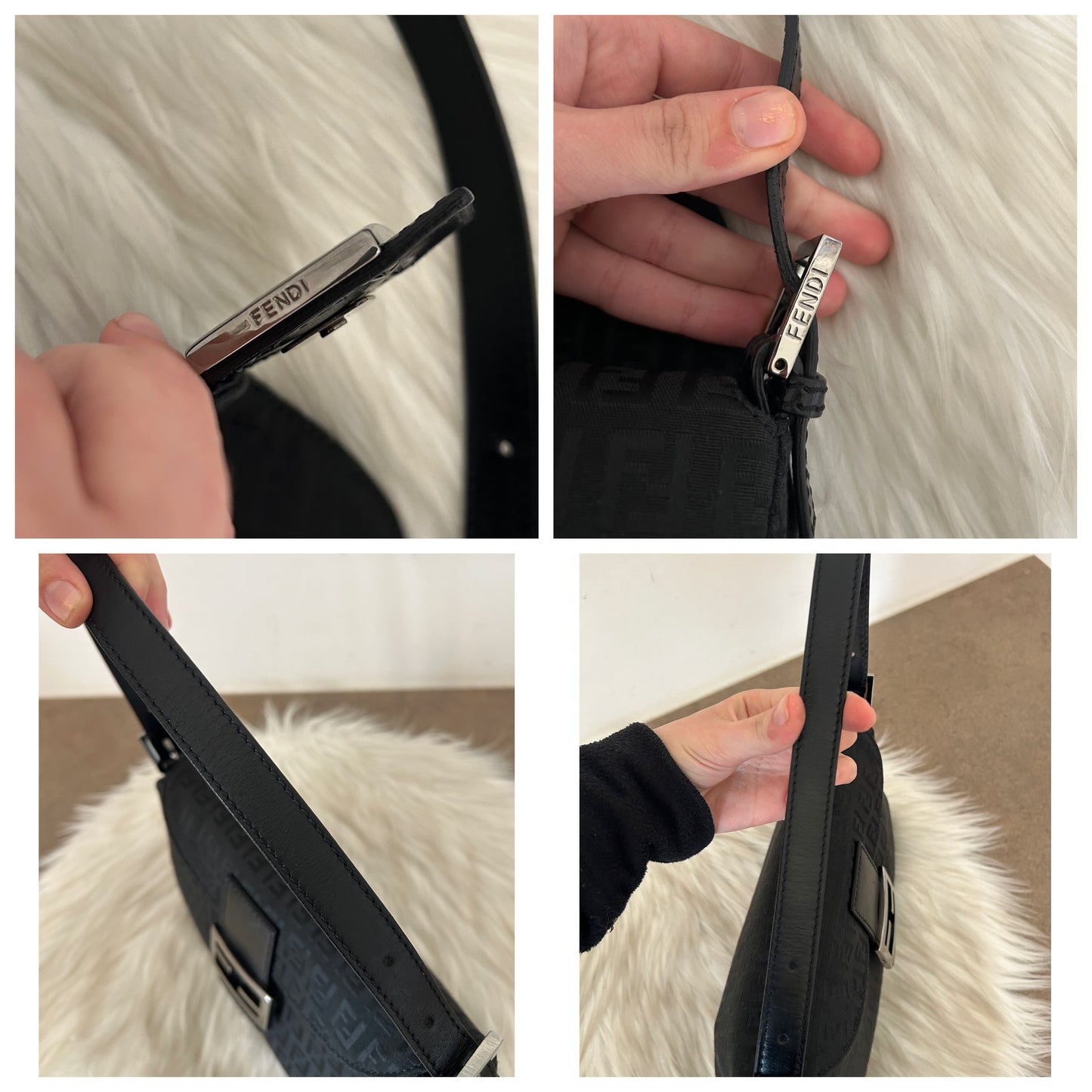 Fendi baguette zucchino double flap