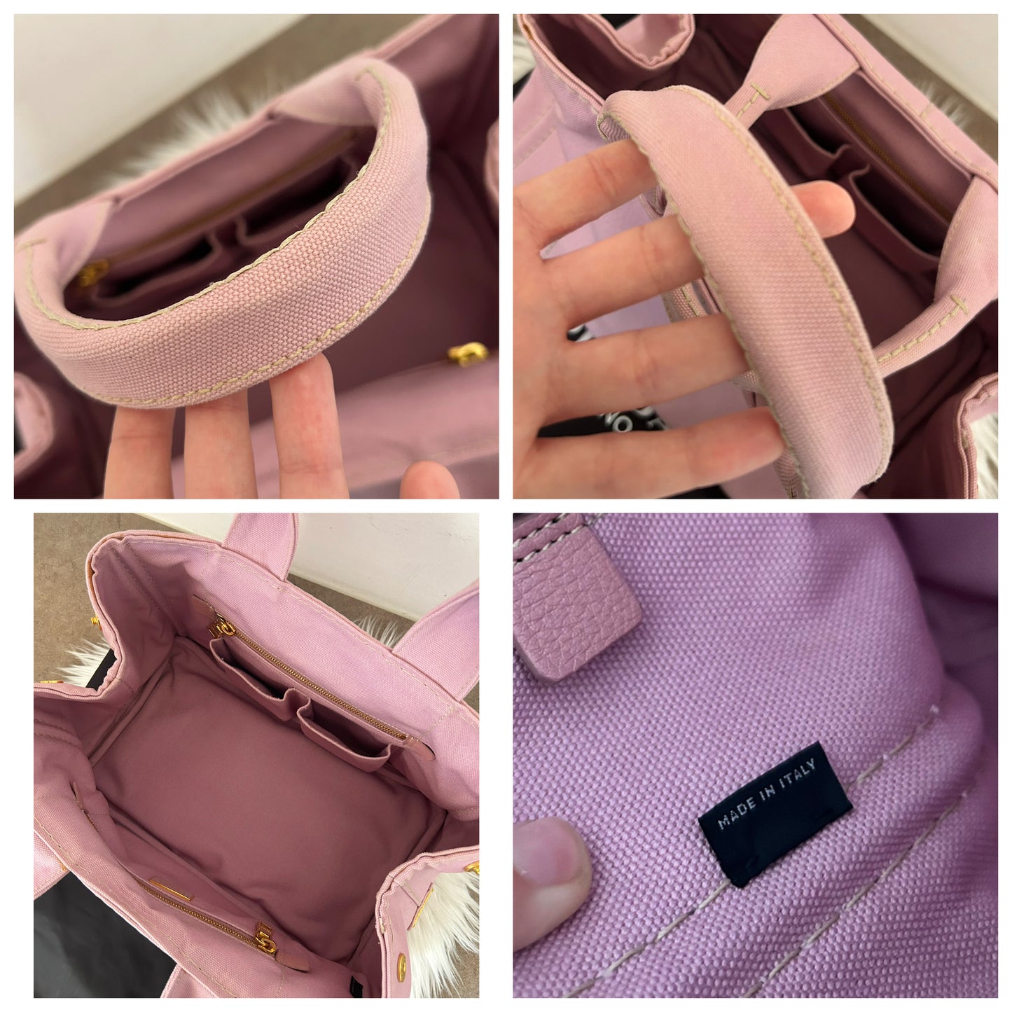 Prada Shopping in canapa color confetto