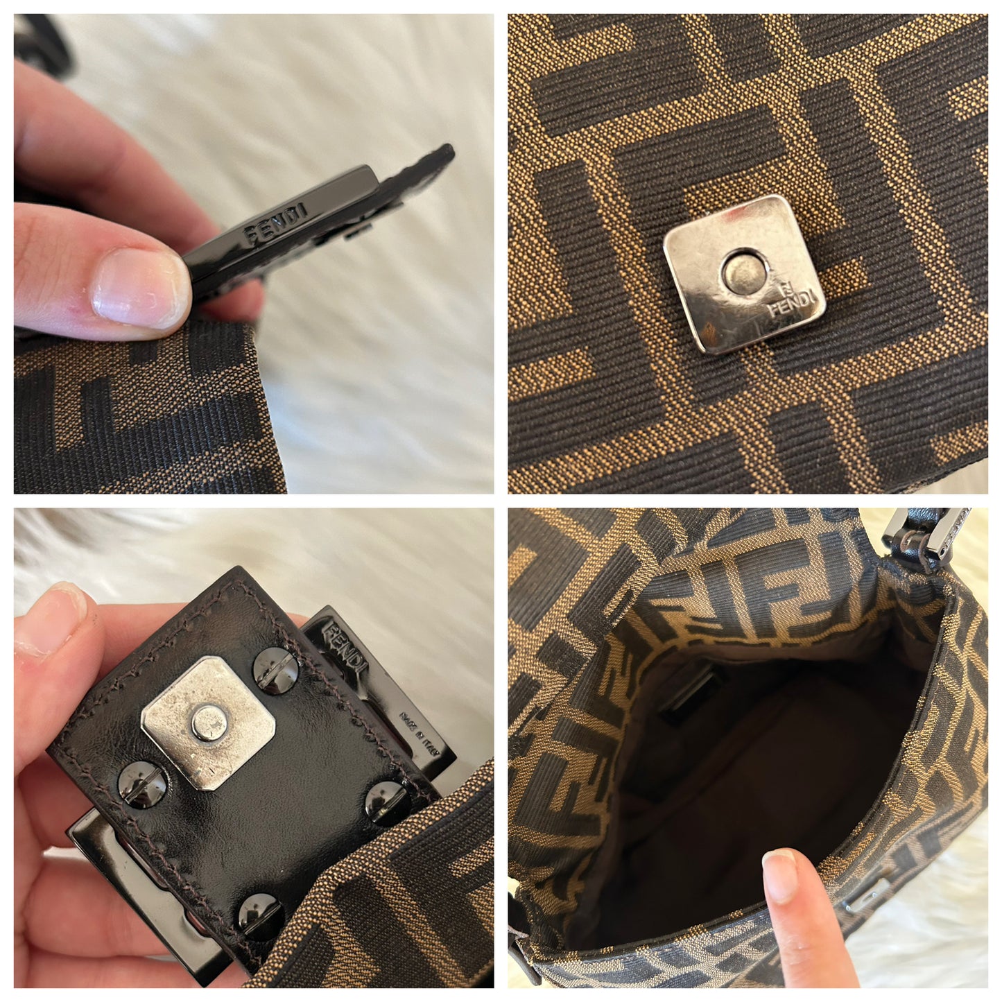 Fendi Mini Mamma Baguette zucca vintage
