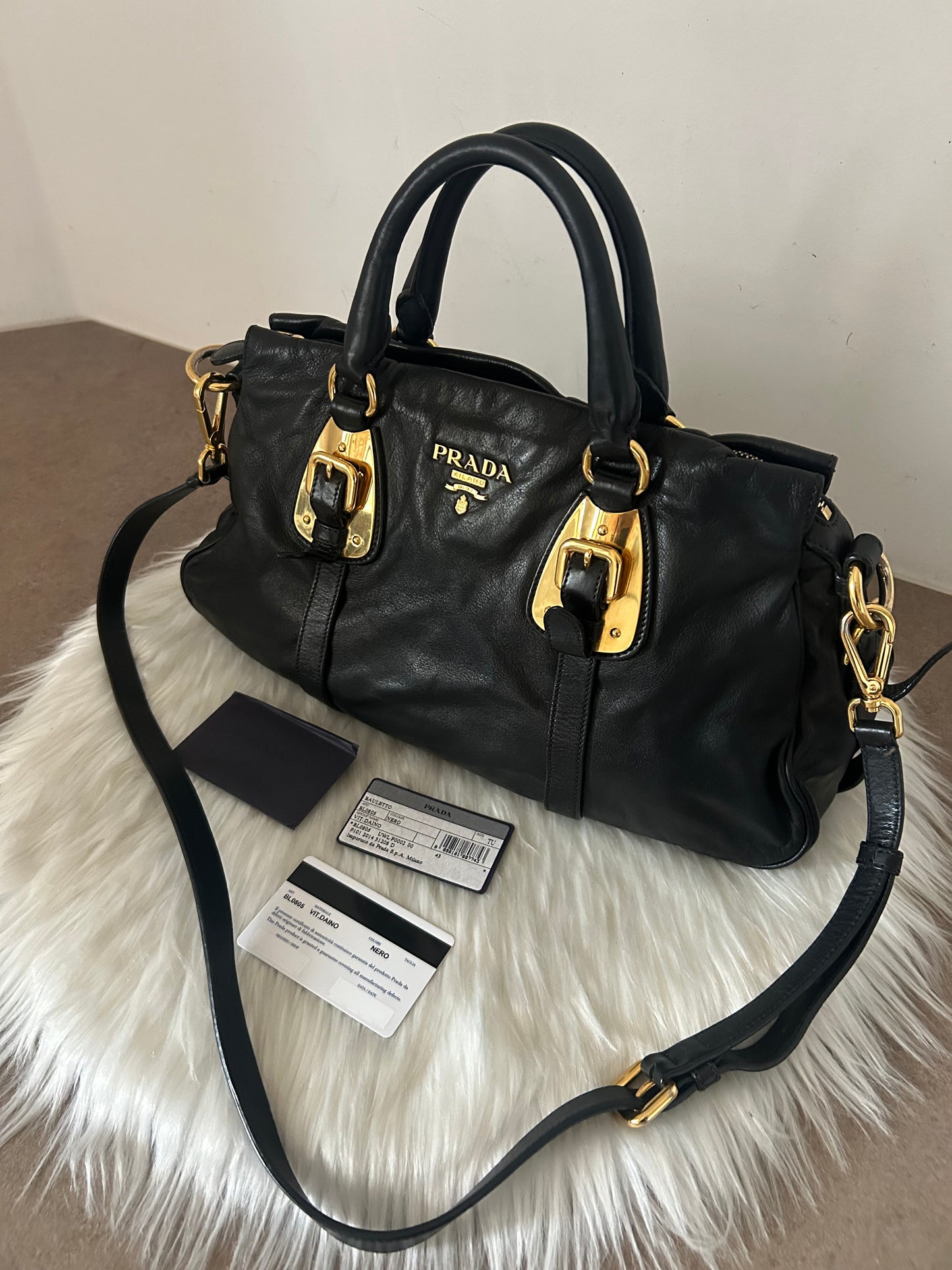 Prada tote in pelle nera